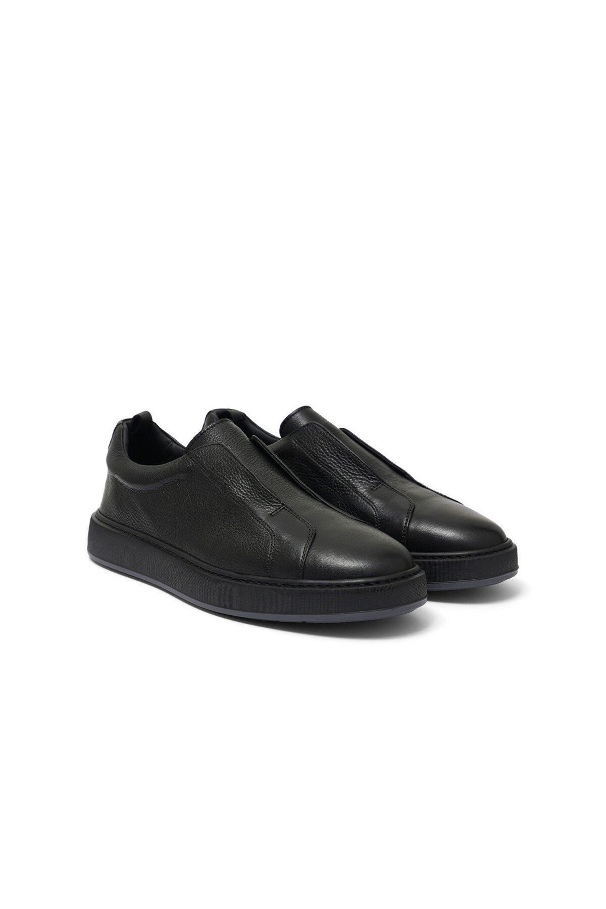 Siyah Deri Erkek Sneaker Ayakkabı