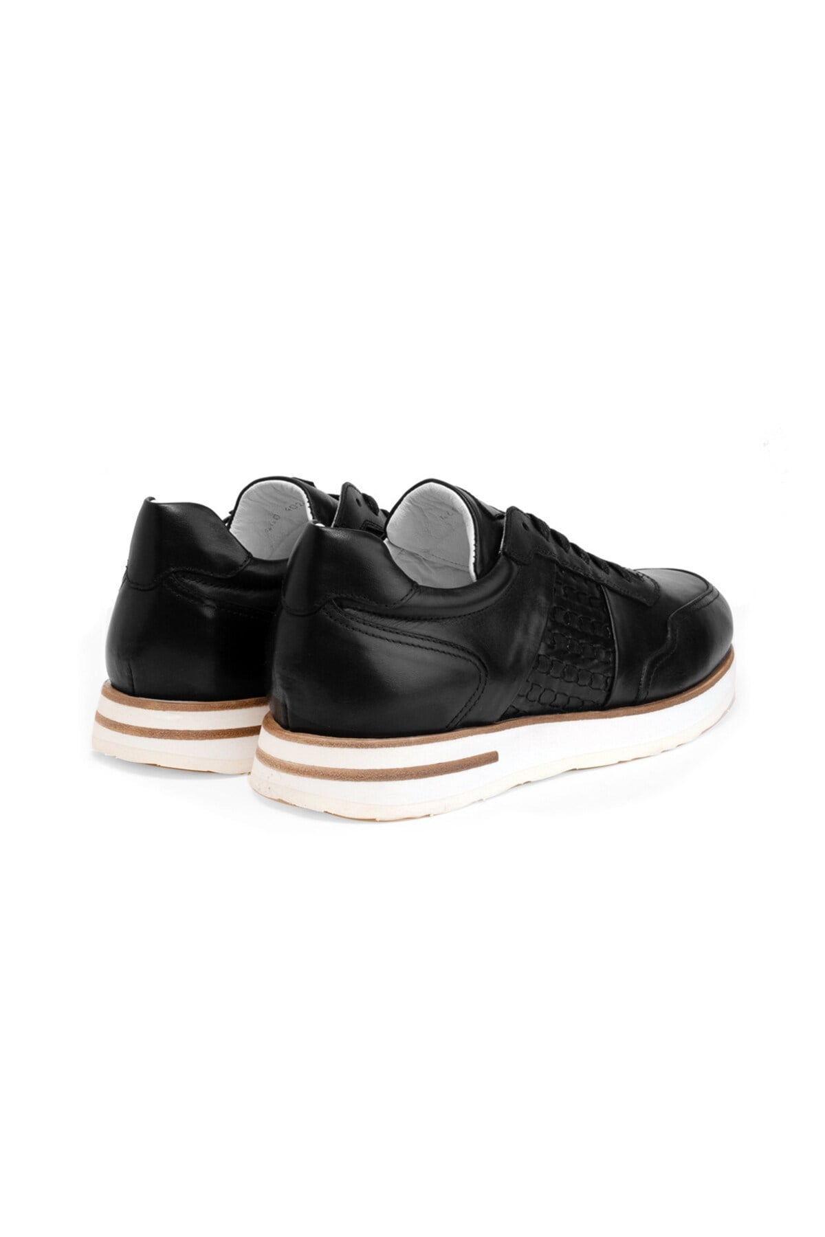 Siyah Örgülü Erkek Sneaker Ayakkabı
