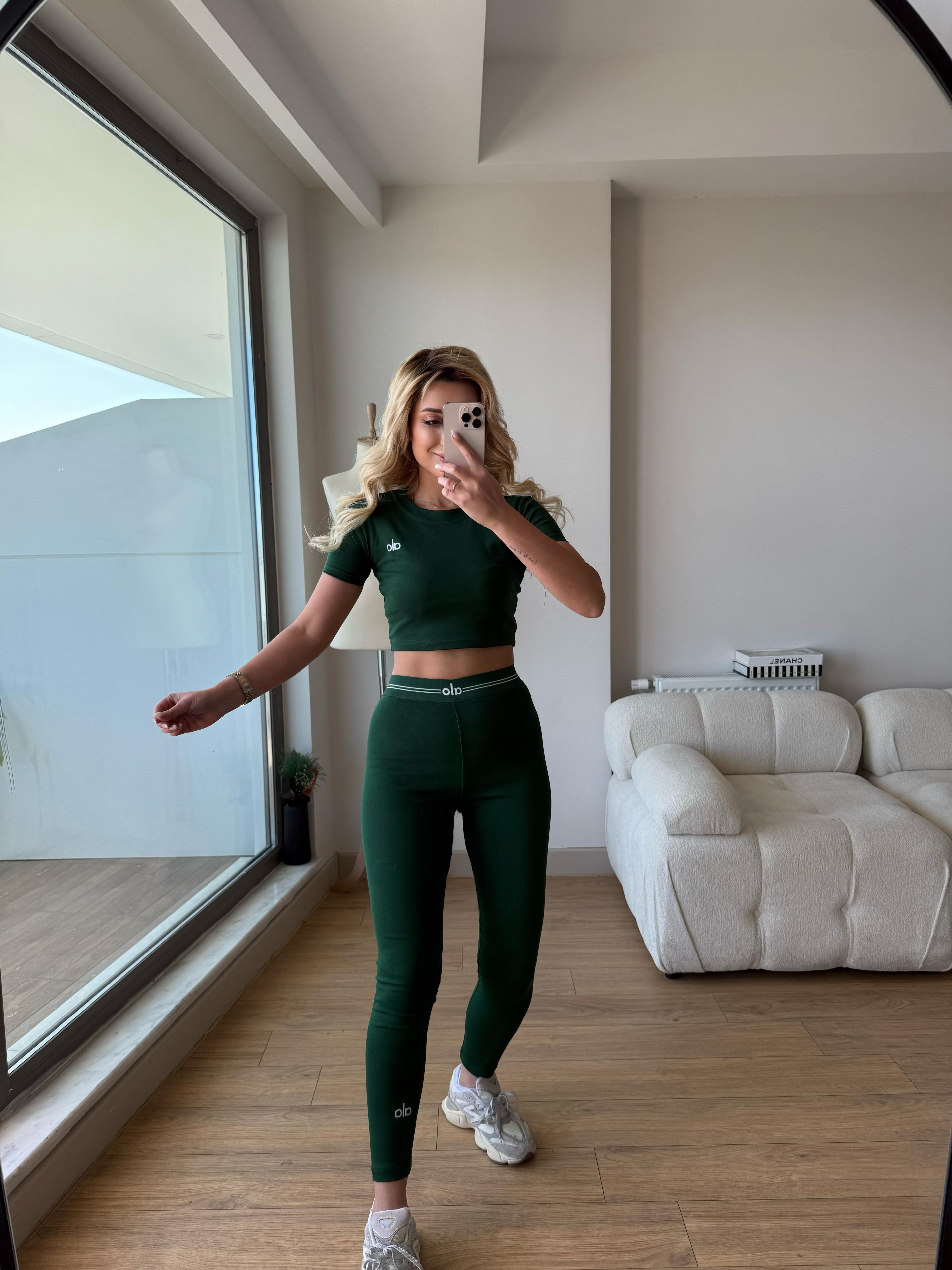 Alo crop takım yeşil