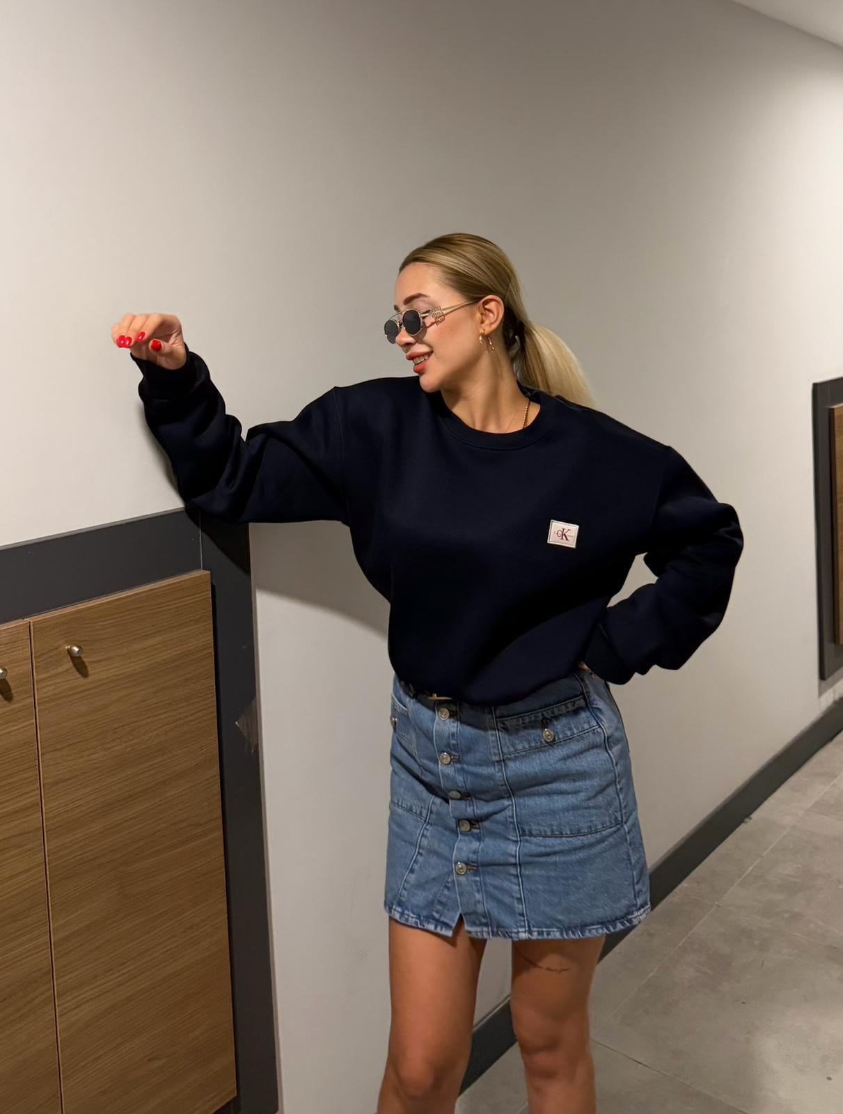 GİRL SWEAT LACİVERT