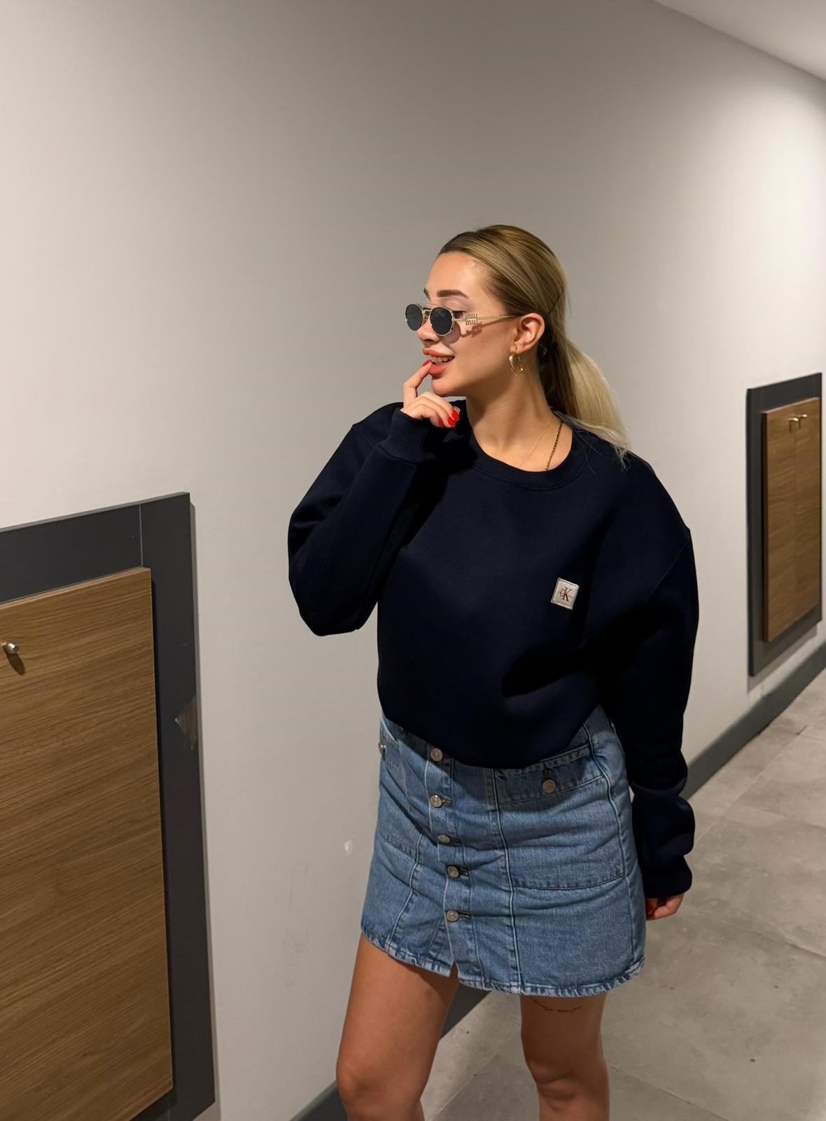 GİRL SWEAT LACİVERT