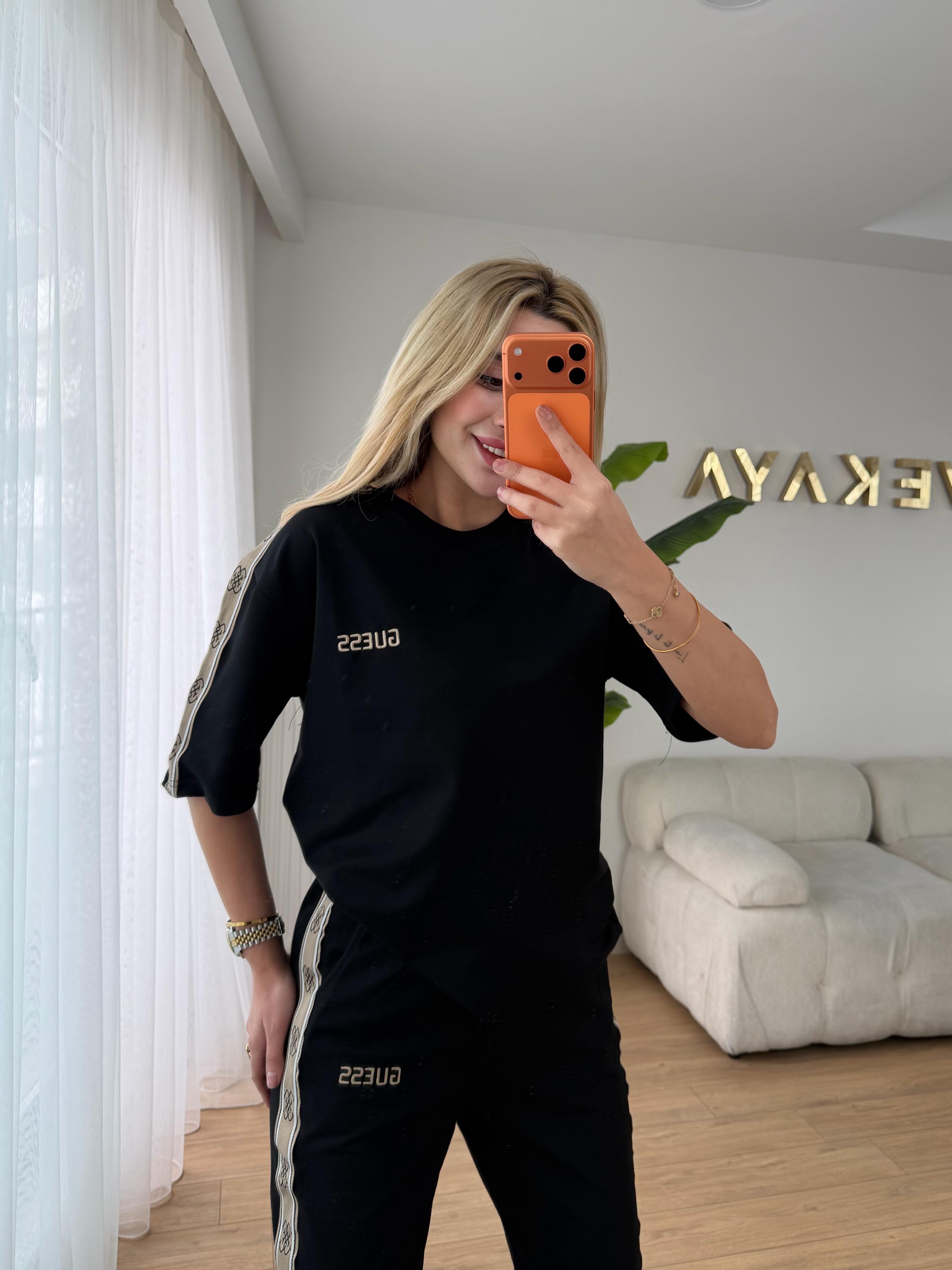 GİRL TİŞÖRT TAKIM SİYAH