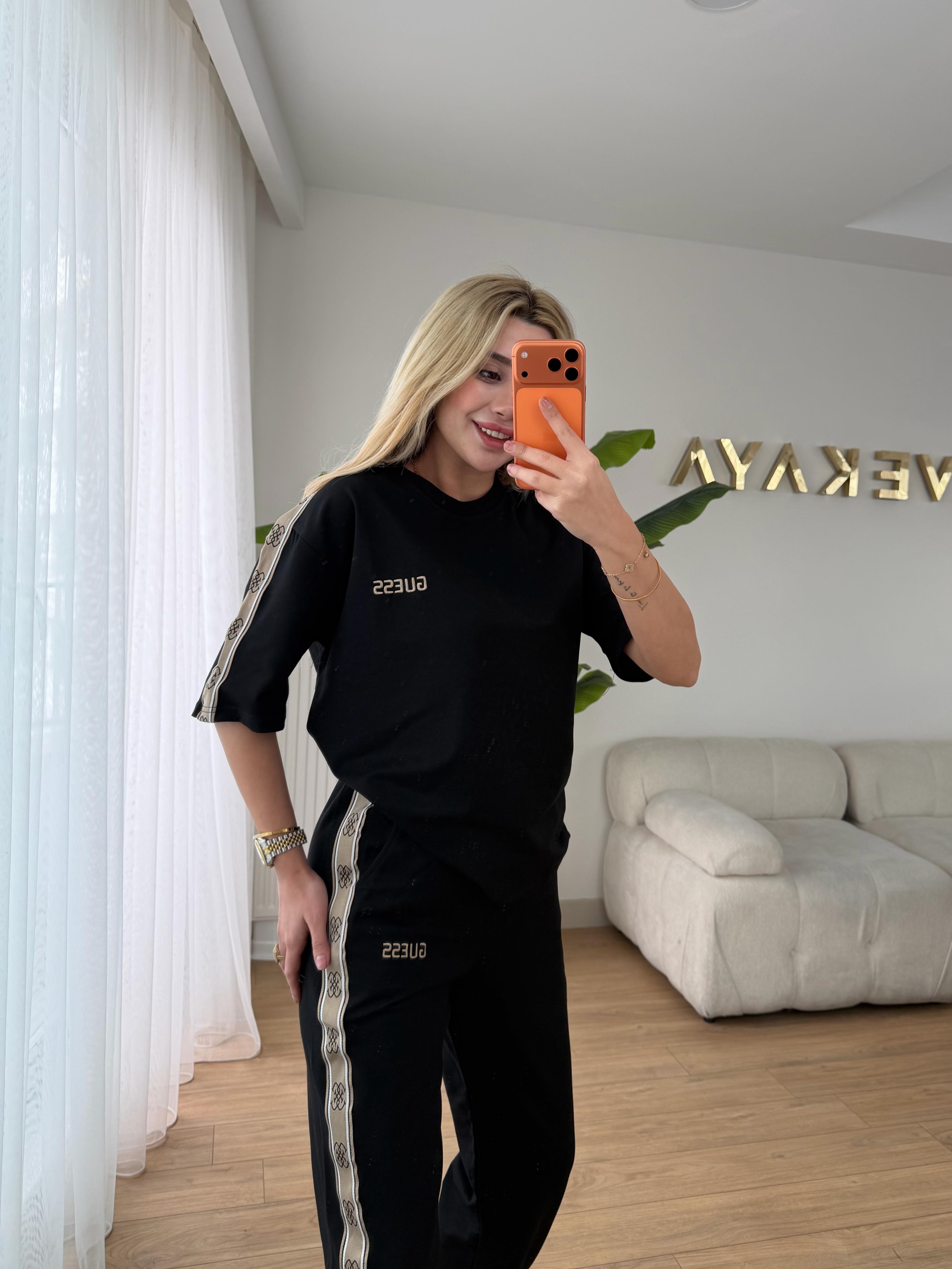 GİRL TİŞÖRT TAKIM SİYAH