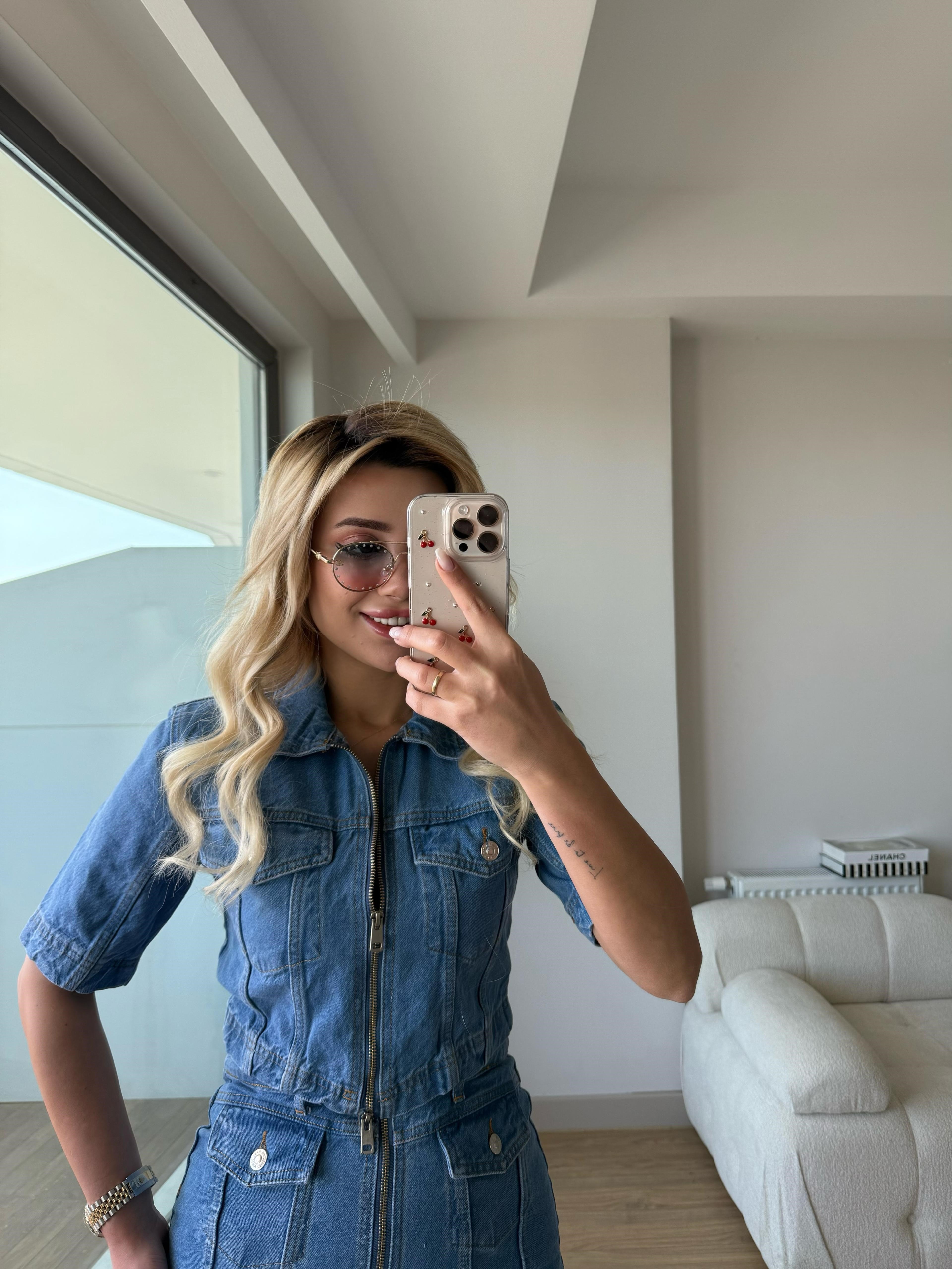 Kot etek takım mavi