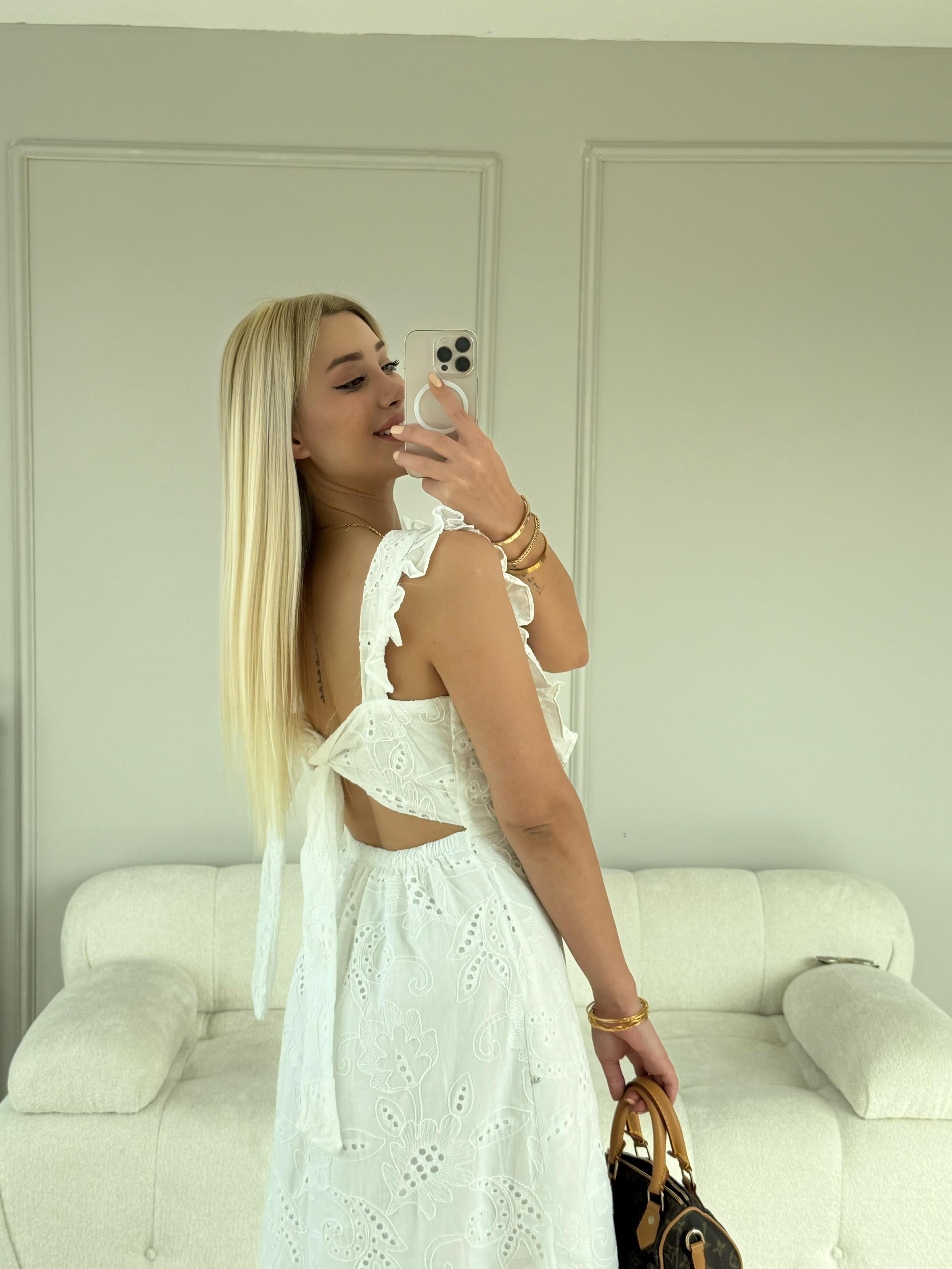 Kuğu elbise beyaz