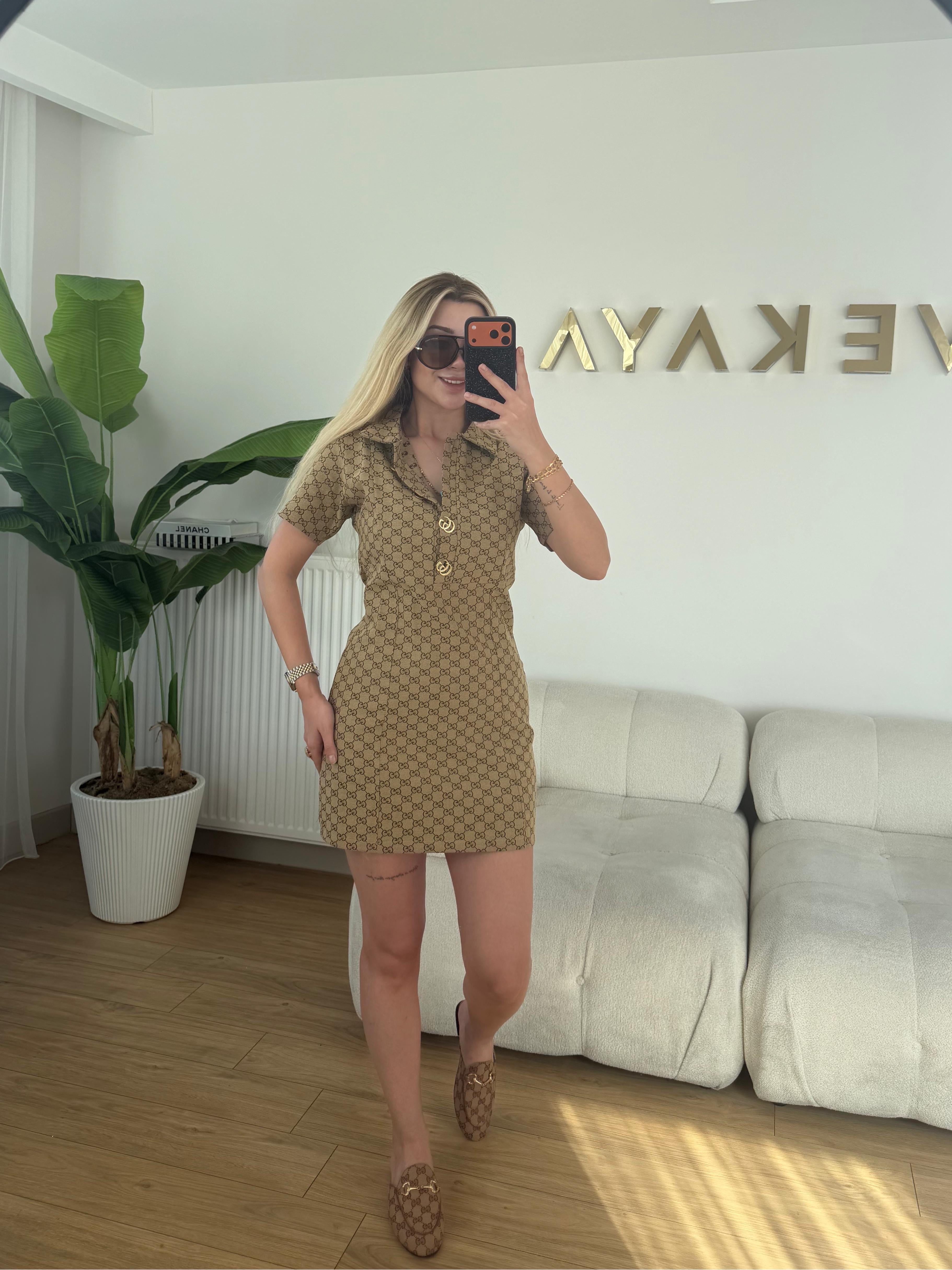 ÖRME ELBİSE KAHVERENGİ