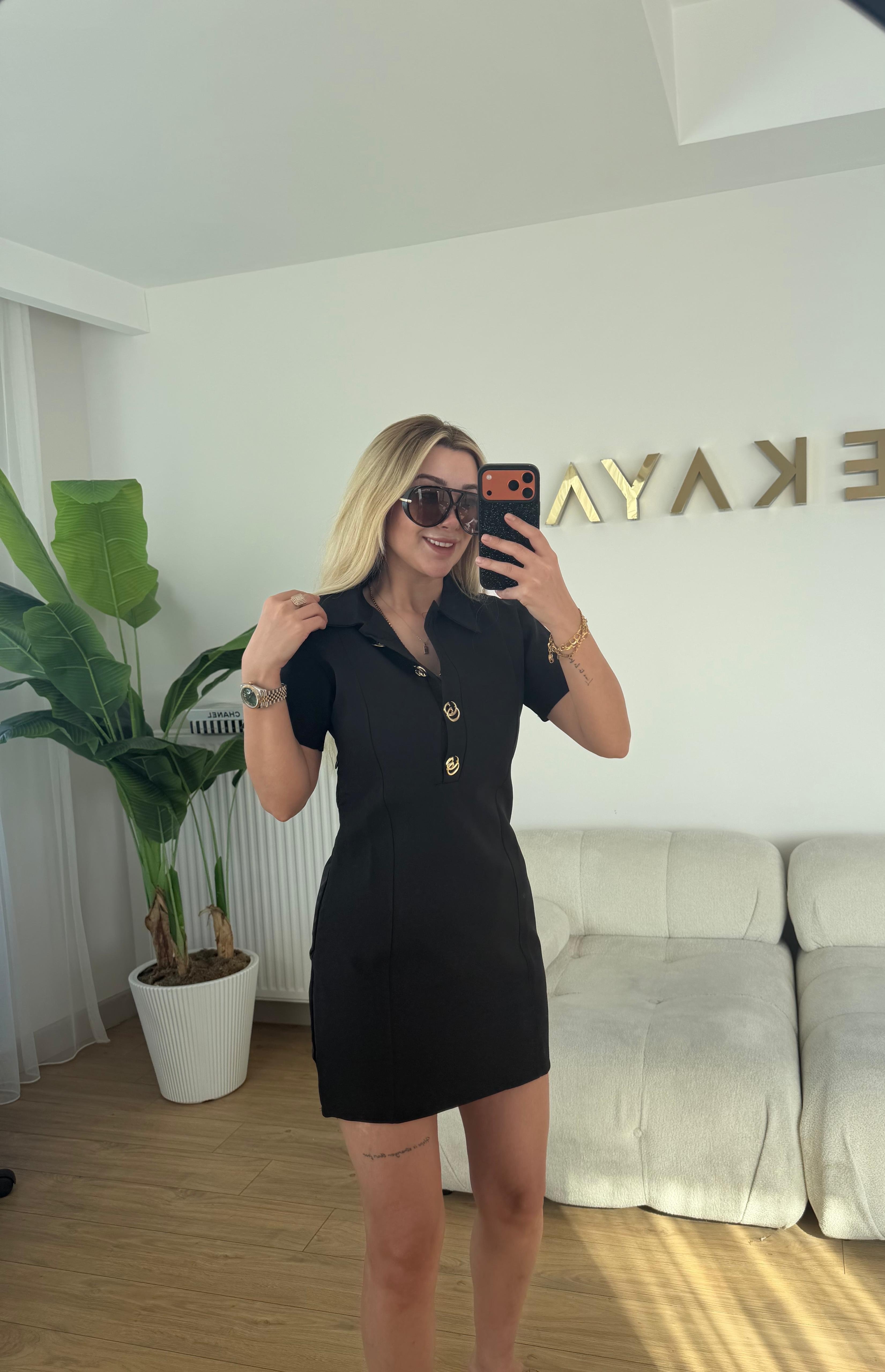 ÖRME ELBİSE SİYAH