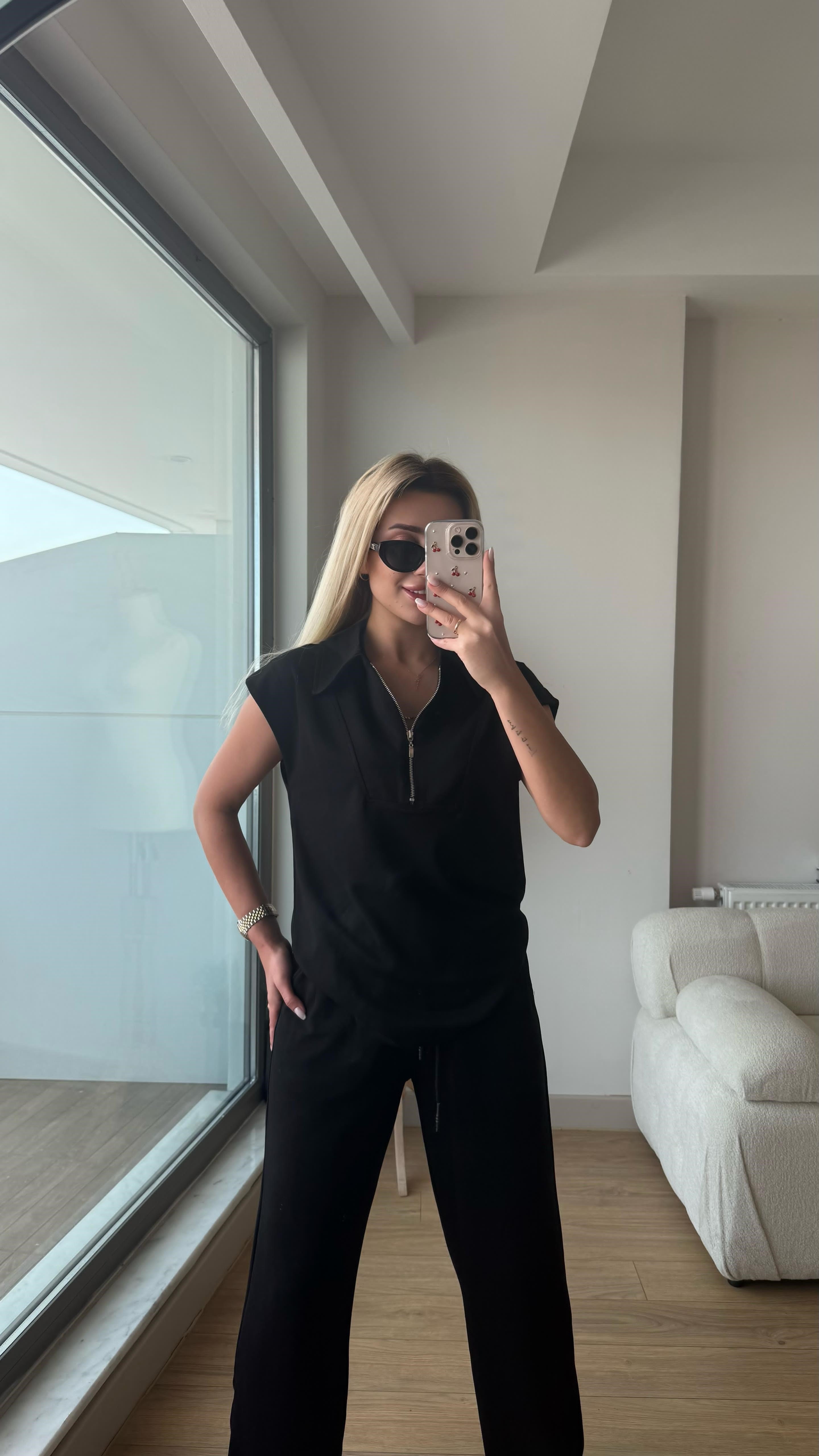 OYS yelek takım siyah