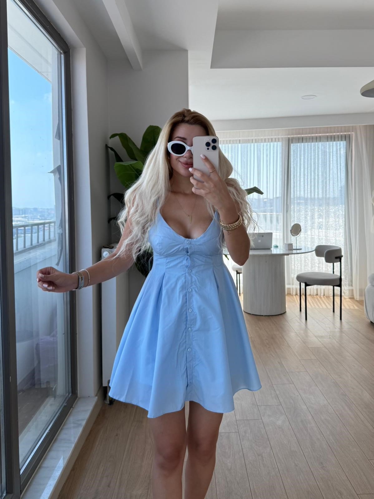 Tanyel elbise mavi