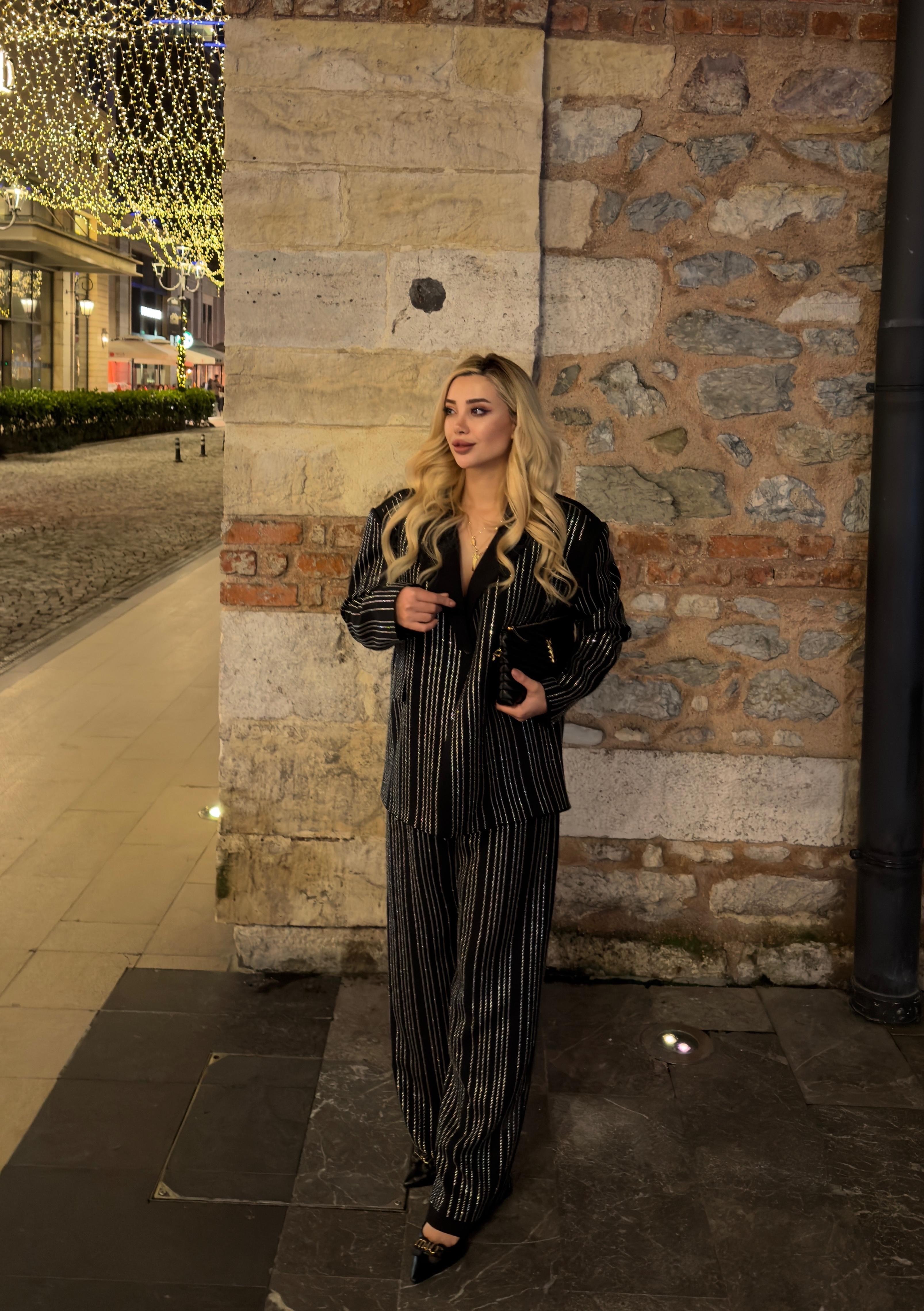 TAŞLI CEKET PANTOLON