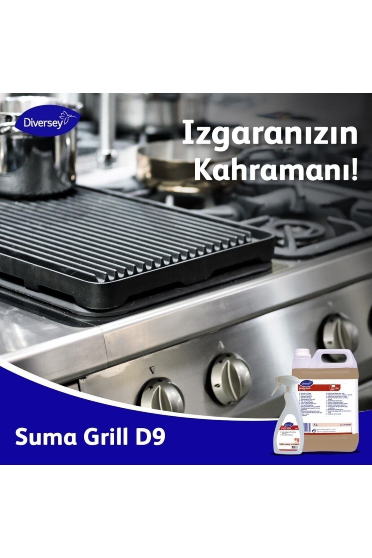 Suma Grill D9 Ağır Yağ Çözücü Fırın Temizleme Maddesi 5 L