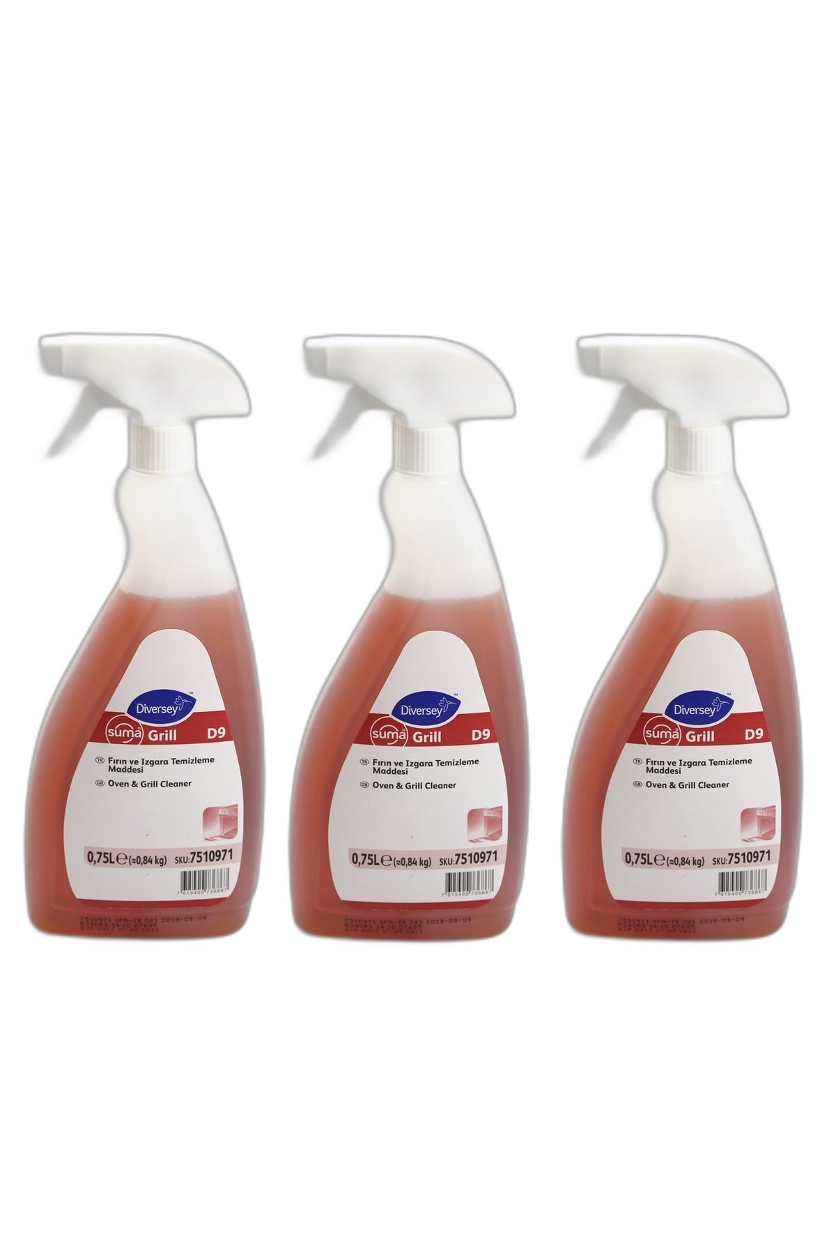 Suma Grill D9 Ağır Yağ Çözücü Fırın Temizleyici 750 Ml X3 Adet