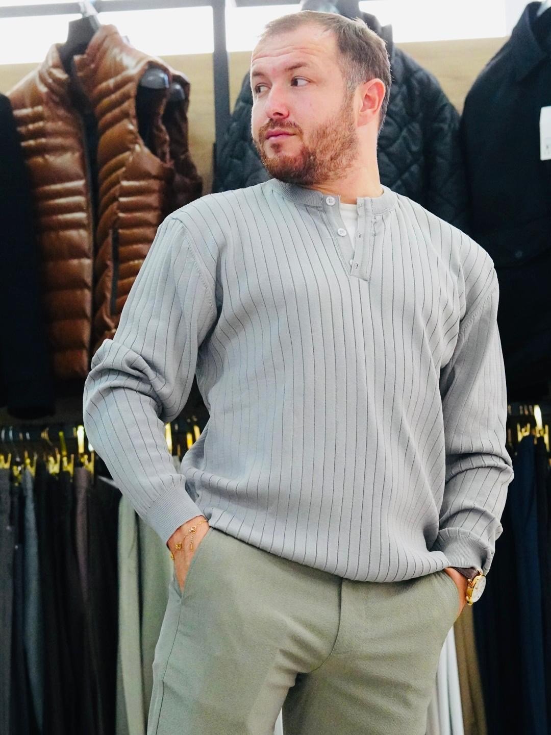 HAKİM YAKA OVERSİZE SWEAT 