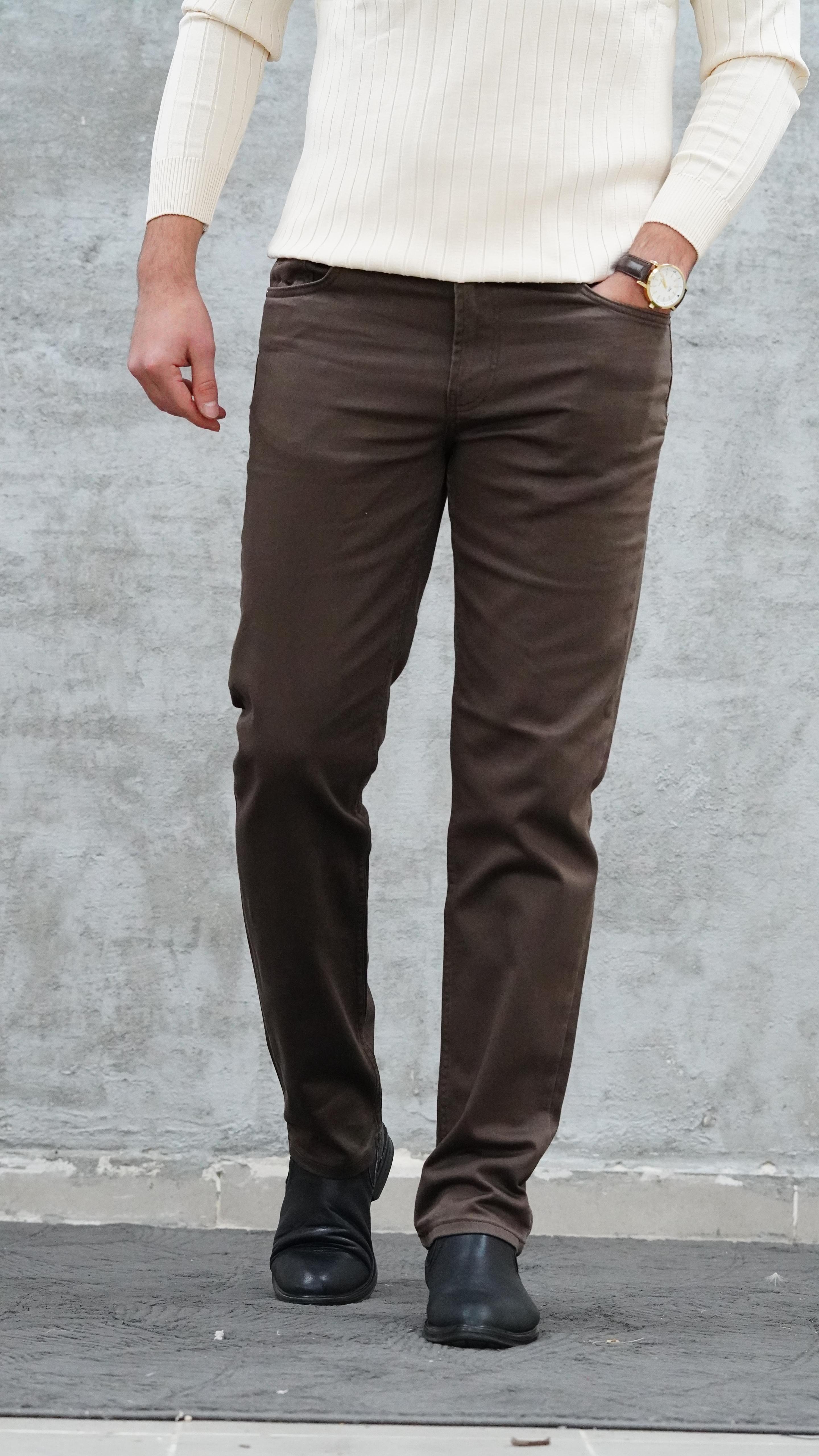Kahverengi örme kot 
