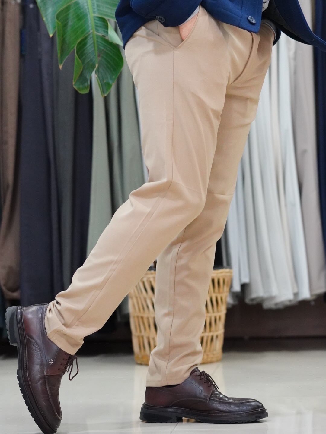 KREM KUMAŞ PANTOLON 