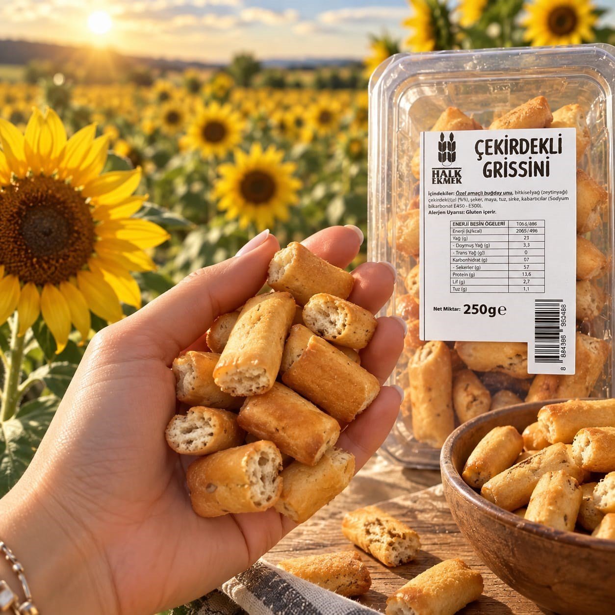 ÇEKİRDEKLİ GRİSSİNİ 250 G