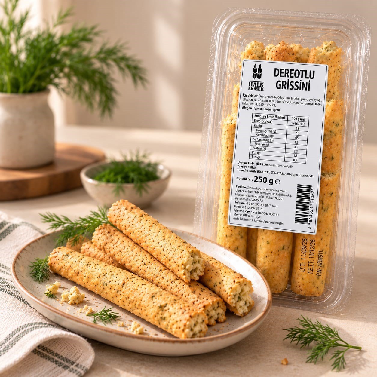 DEREOTLU GRİSSİNİ 250 G