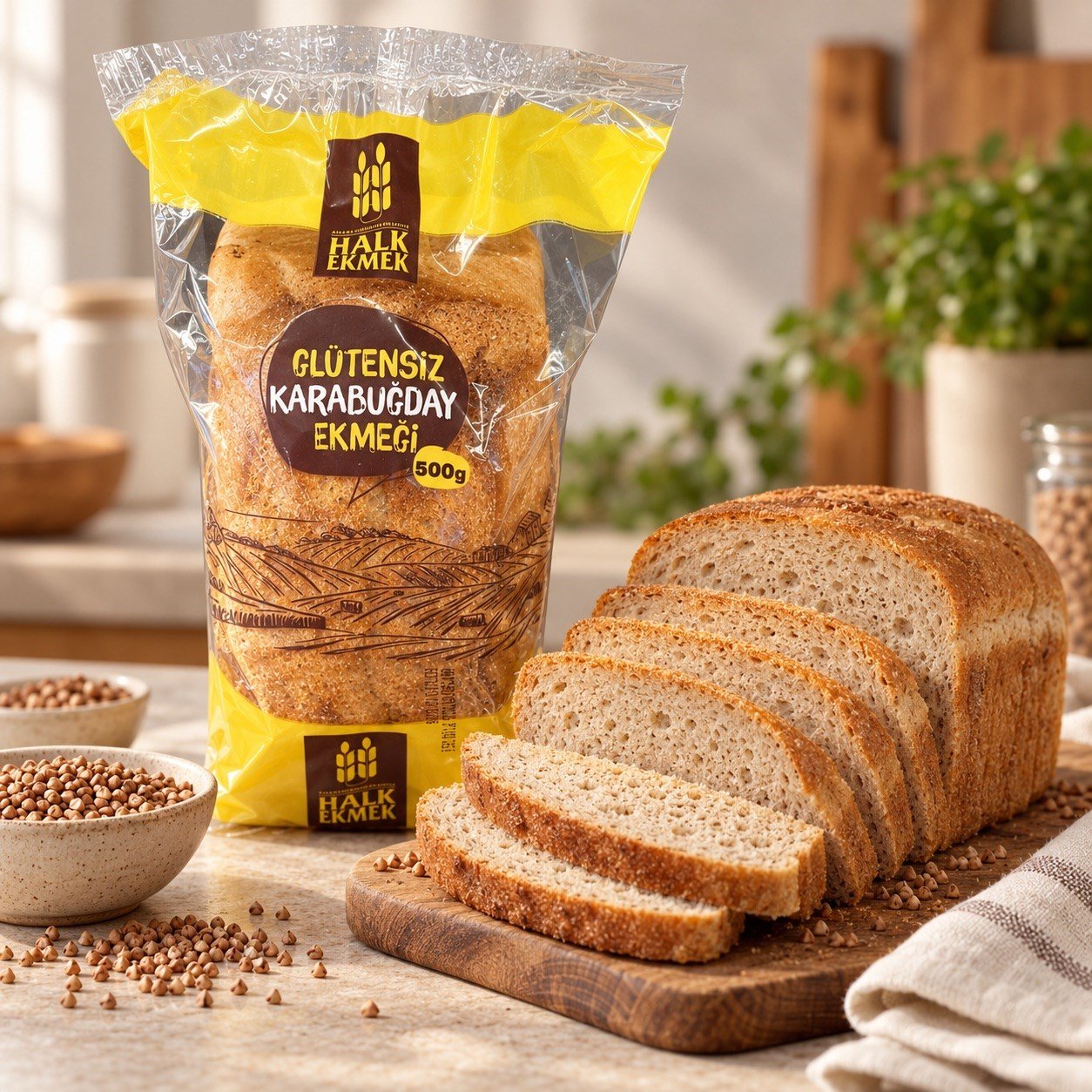 GLUTENSİZ BATON KARABUĞDAY EKMEĞİ 500 G