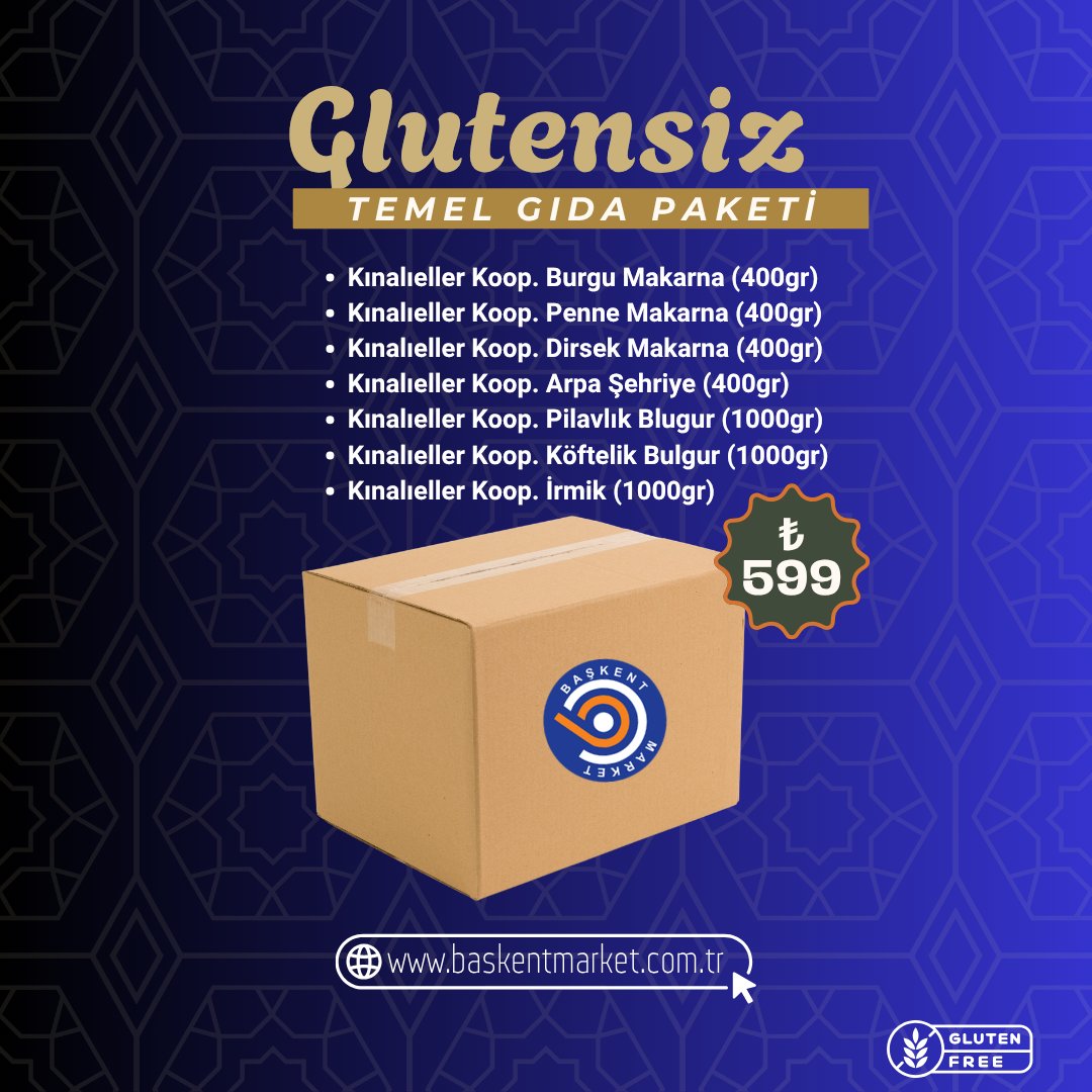 GLUTENSİZ TEMEL GIDA PAKETİ