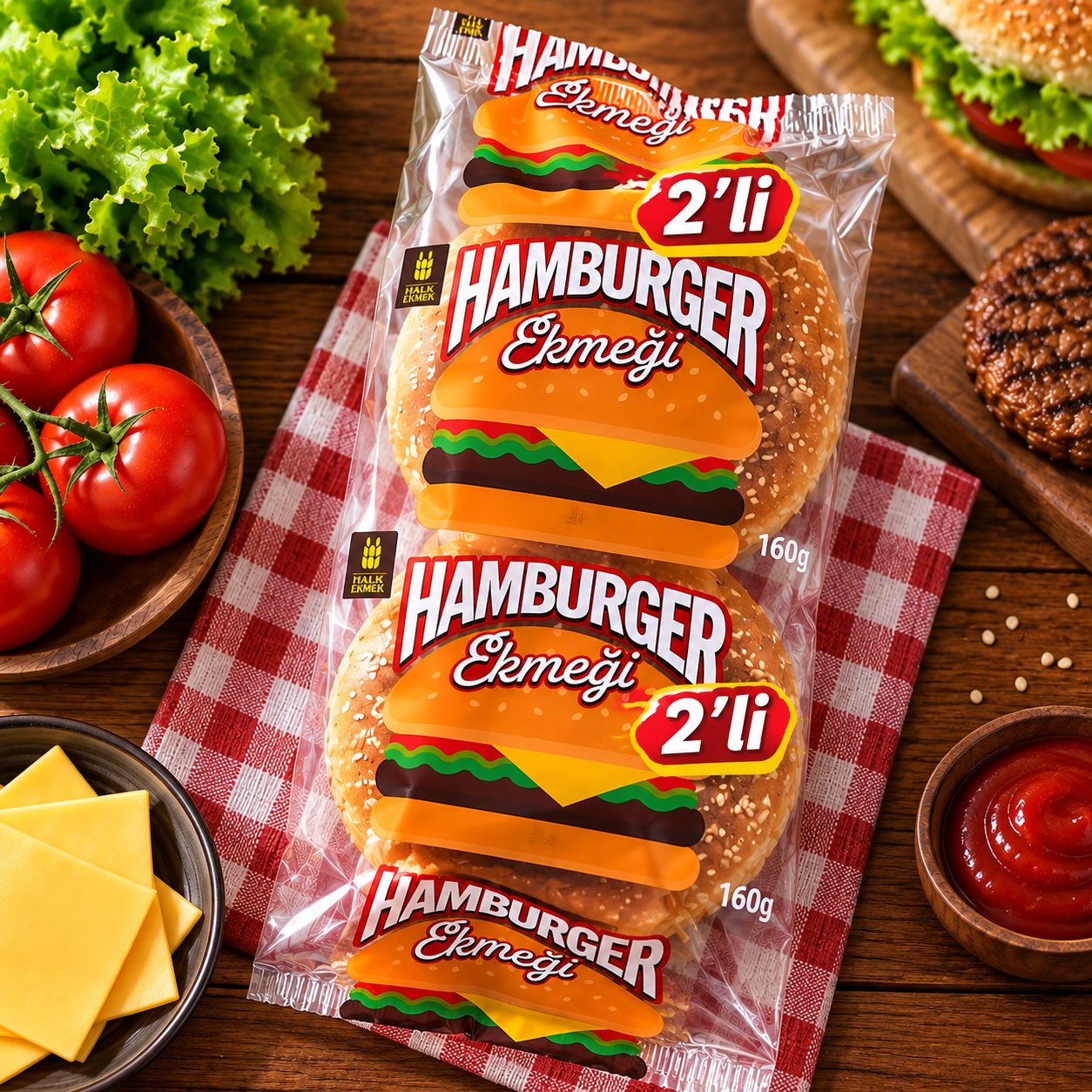 HAMBURGER EKMEĞİ 2'Lİ 160 G
