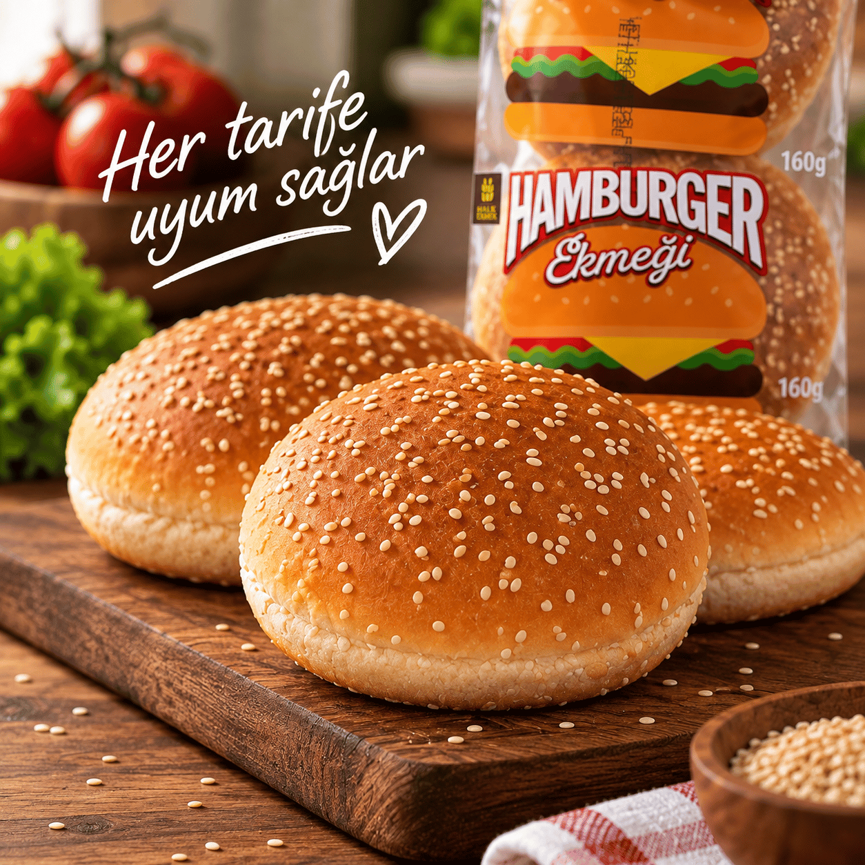 HAMBURGER EKMEĞİ 2'Lİ 160 G