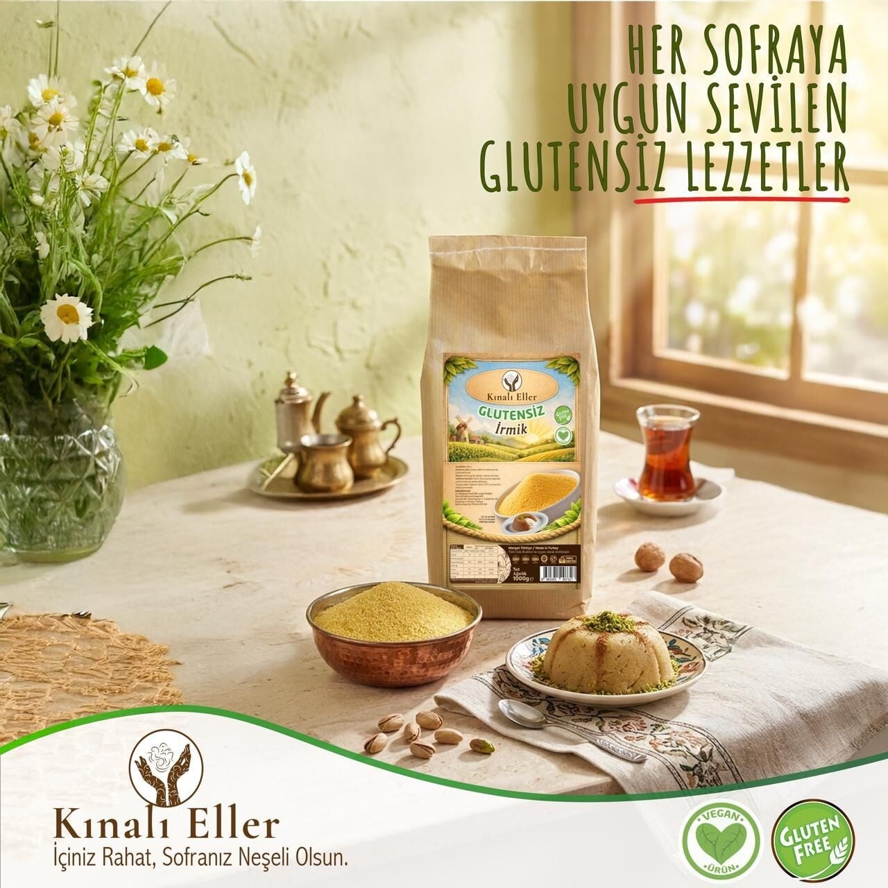 KINALIELLER KOOP. GLUTENSİZ İRMİK 1000 G