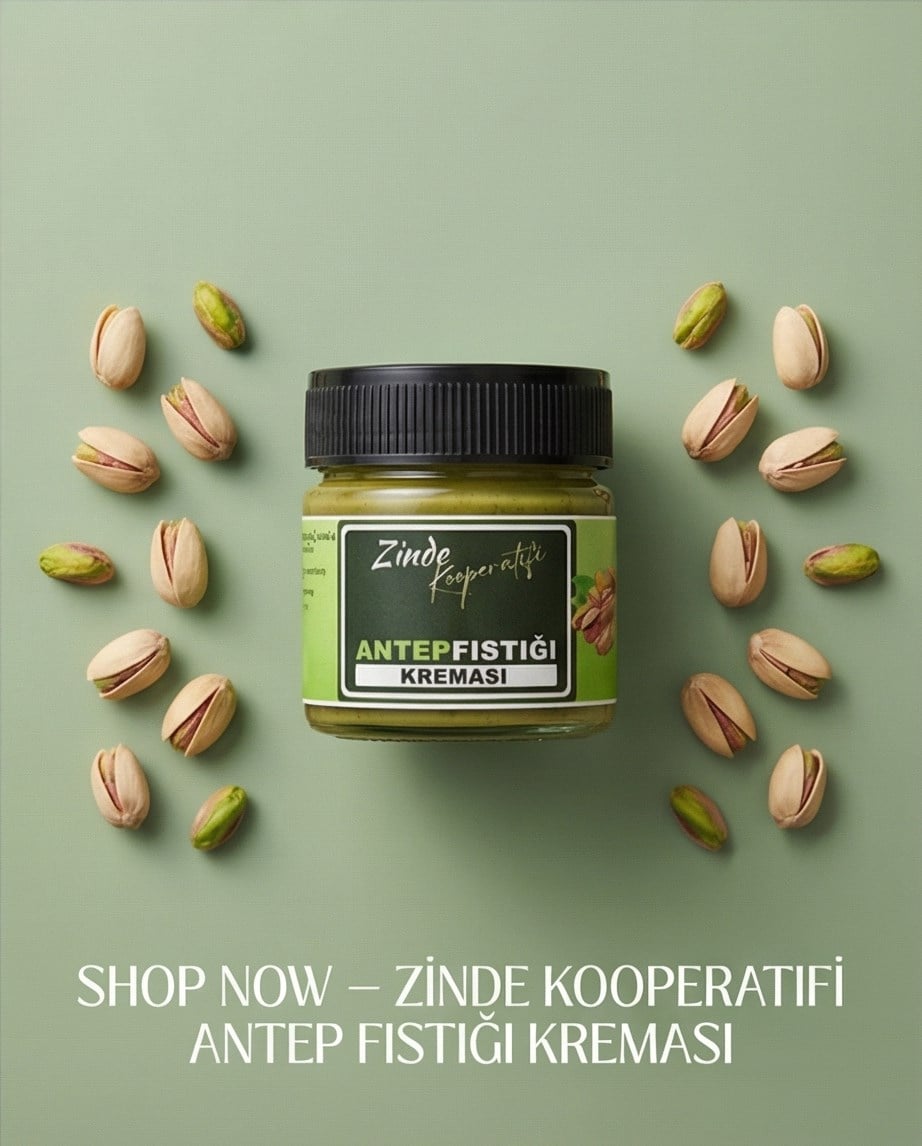 ZİNDE KOOP. GLUTENSİZ ANTEP FISTIĞI KREMASI 200 GR
