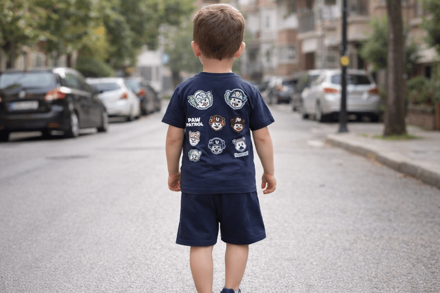 Erkek Çocuk Paw Patrol Penye Şort Takım
