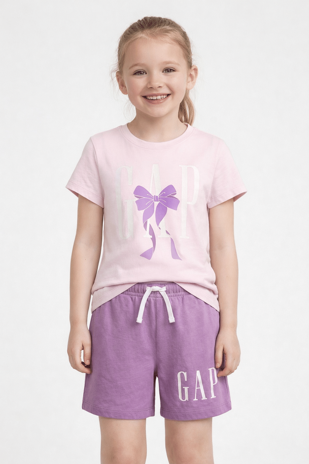 GAP Kız Çocuk Penye Tshirt-Şort Takım