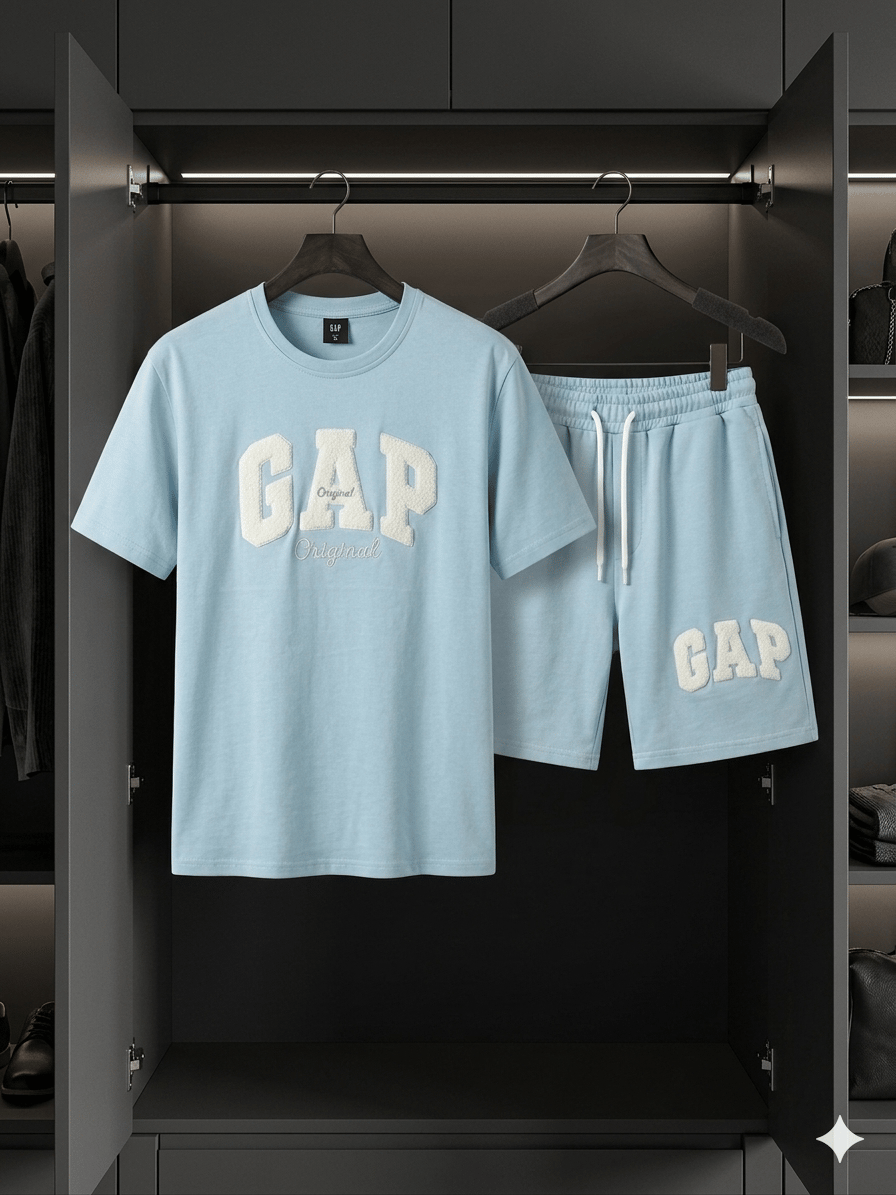 GAP Mavi Tshirt-Şort Takım