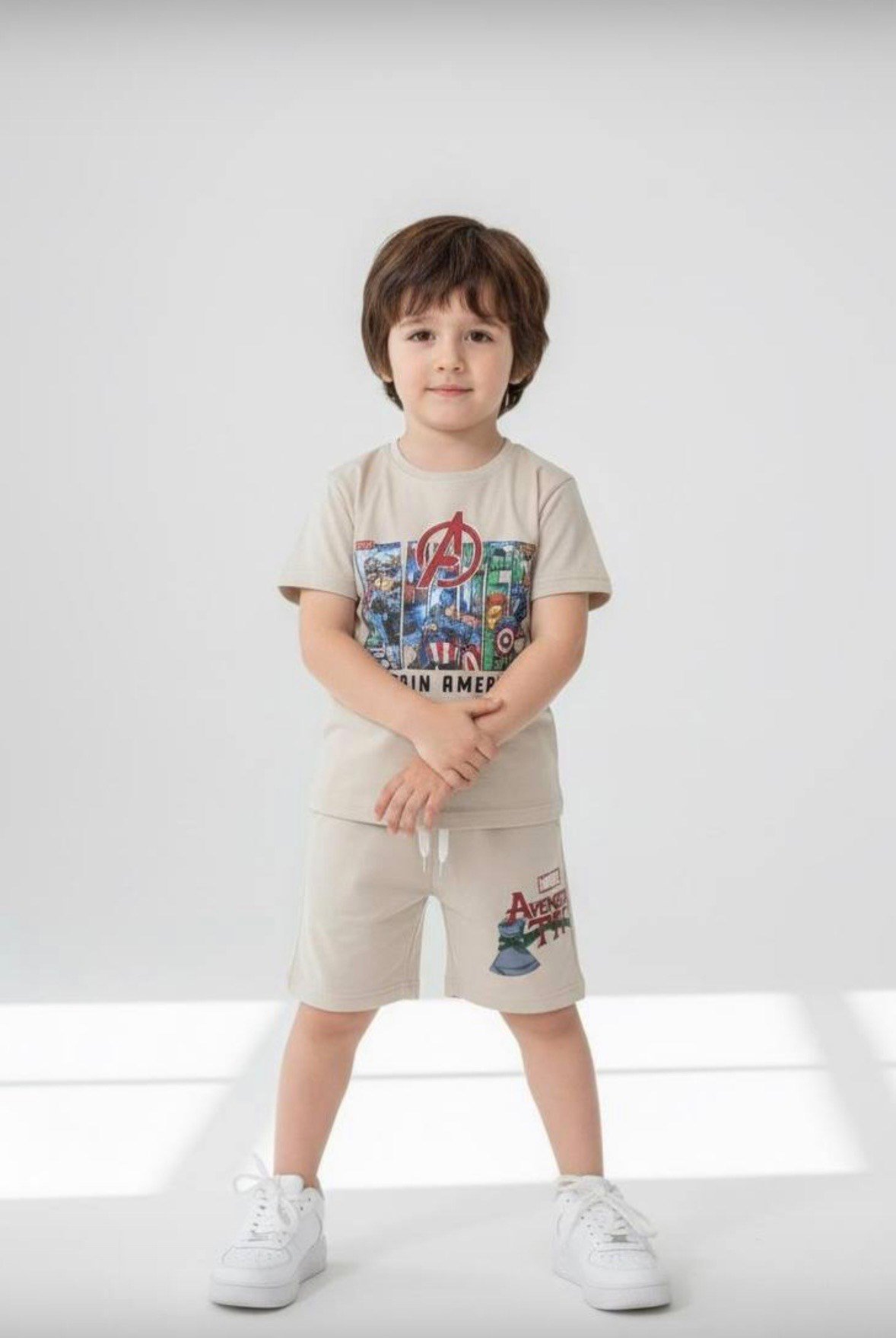 Karakter Desenli Erkek Çocuk Tshirt-Şort Takım
