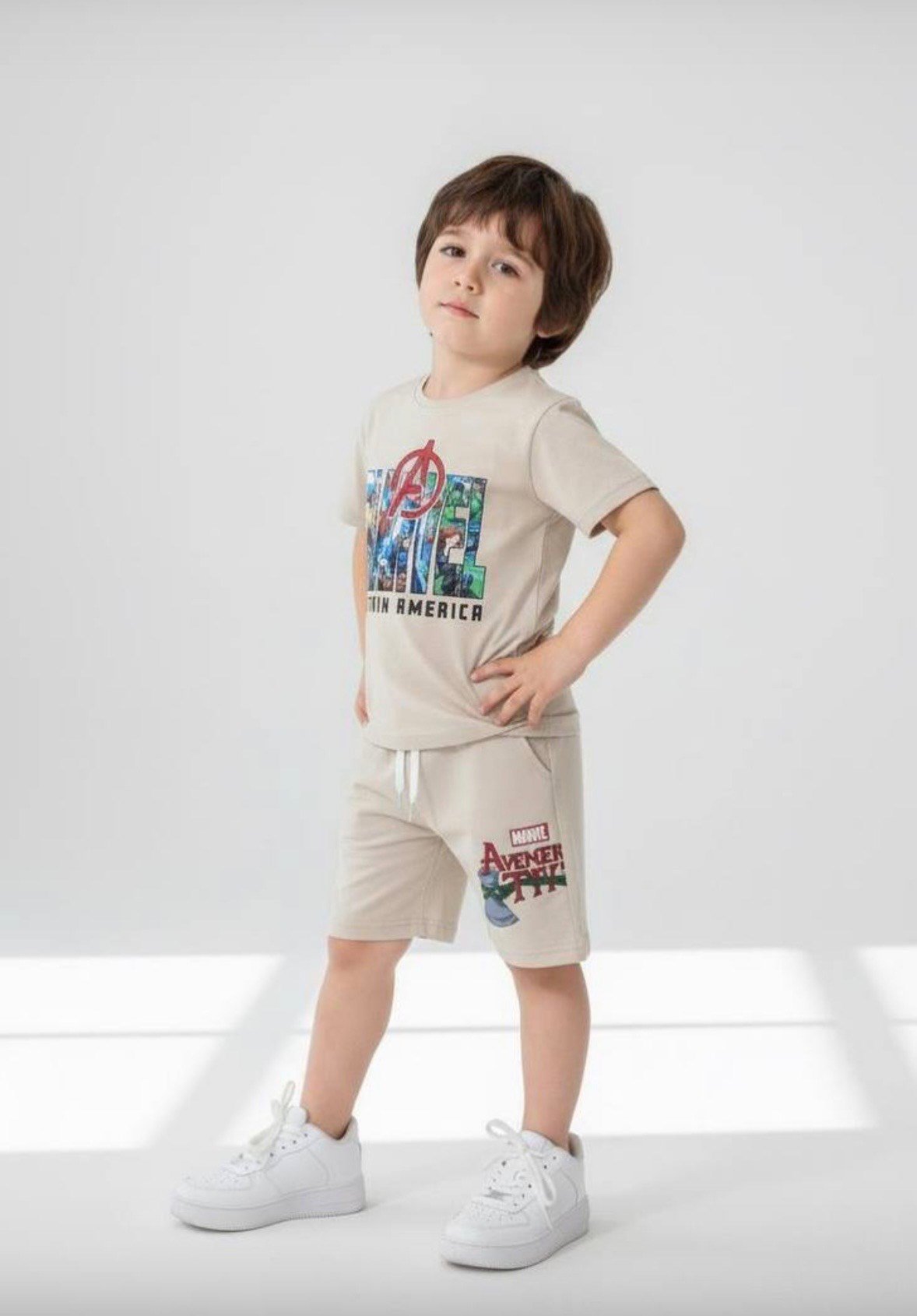 Karakter Desenli Erkek Çocuk Tshirt-Şort Takım