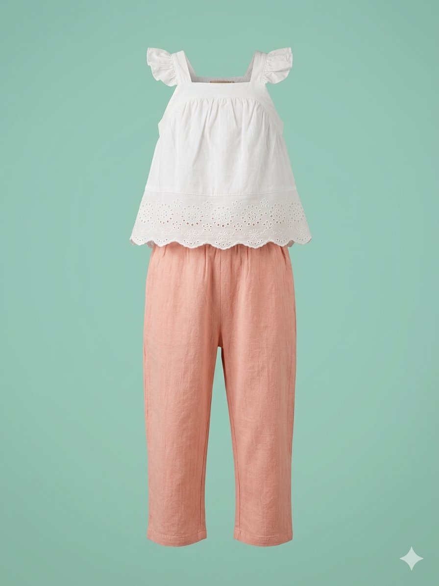 Kız Çocuk Fisto Detaylı Pantalon Bluz Takım