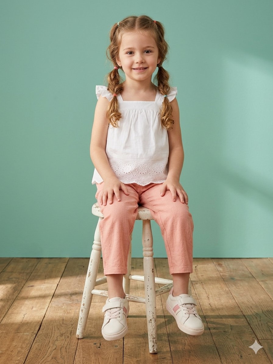 Kız Çocuk Fisto Detaylı Pantalon Bluz Takım