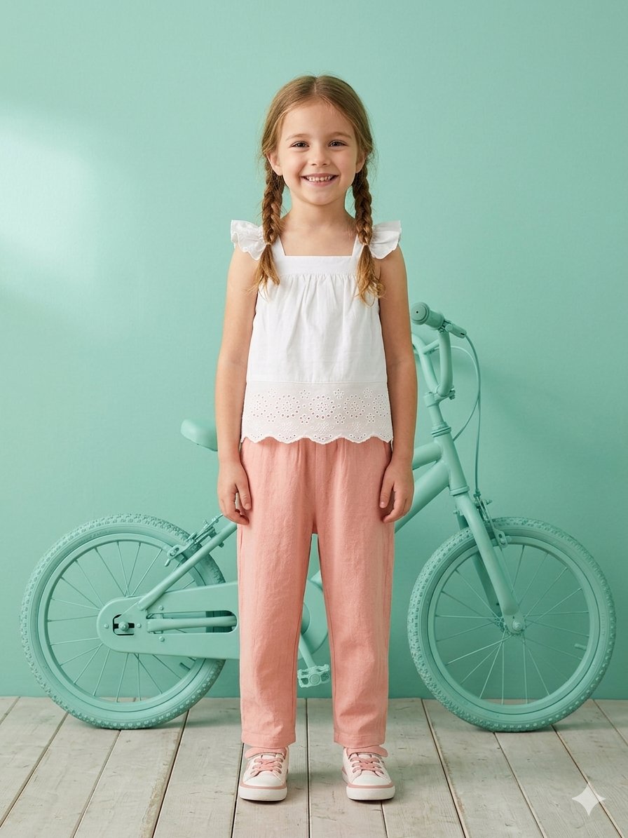 Kız Çocuk Fisto Detaylı Pantalon Bluz Takım