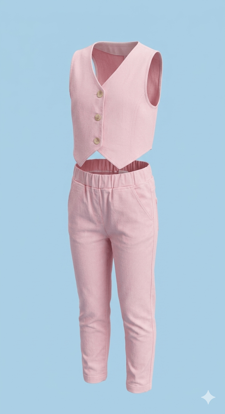 Kız Çocuk Yelek-Pantolon Takım