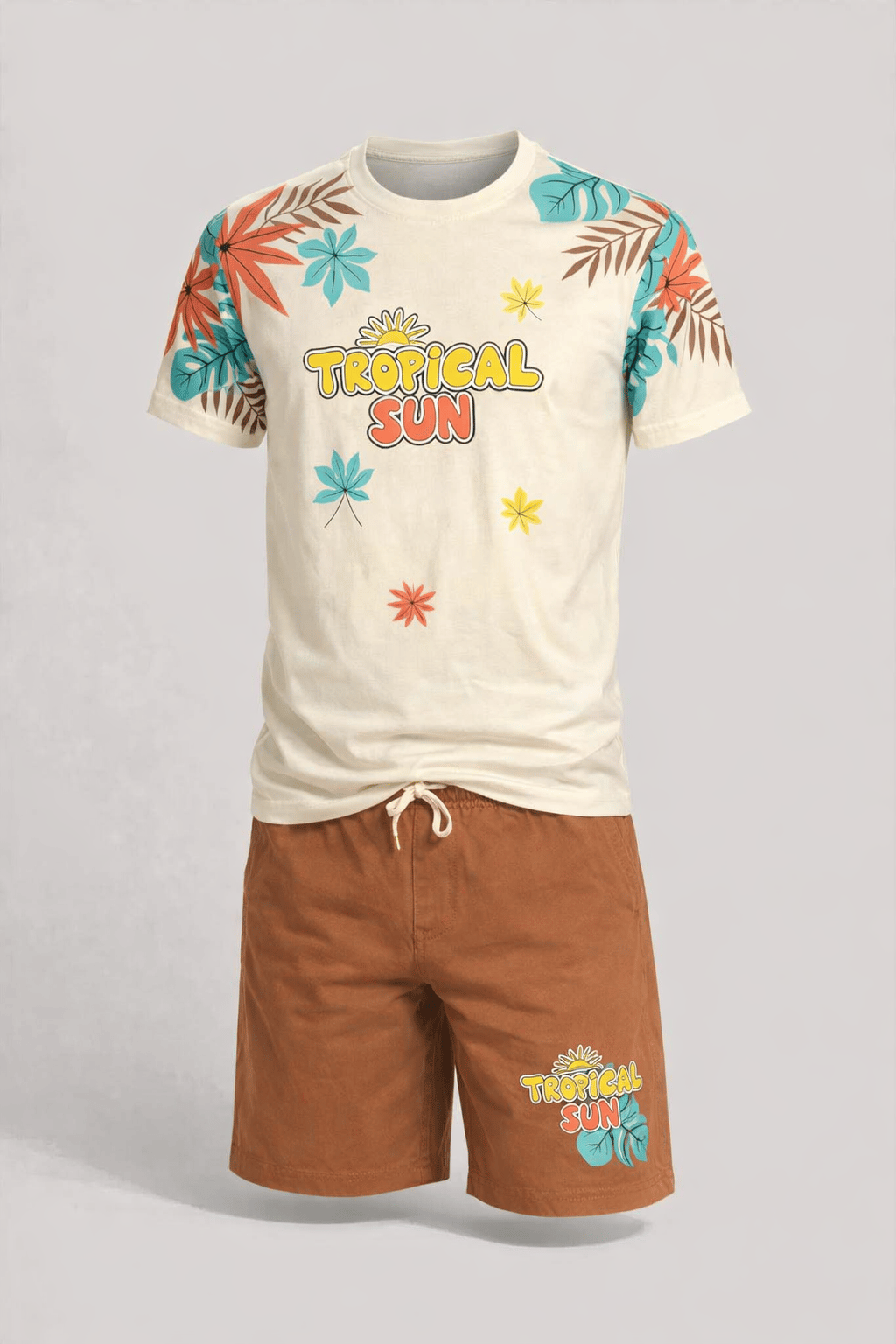 Tropical Sun Penye Tshirt-Şort Takım