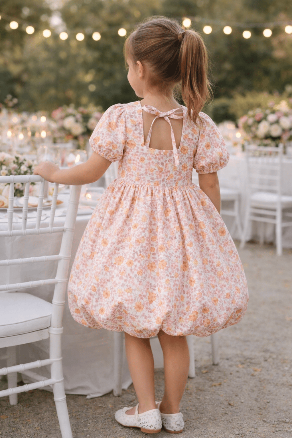 ZARA Çiçekli Kız Çocuk Elbise