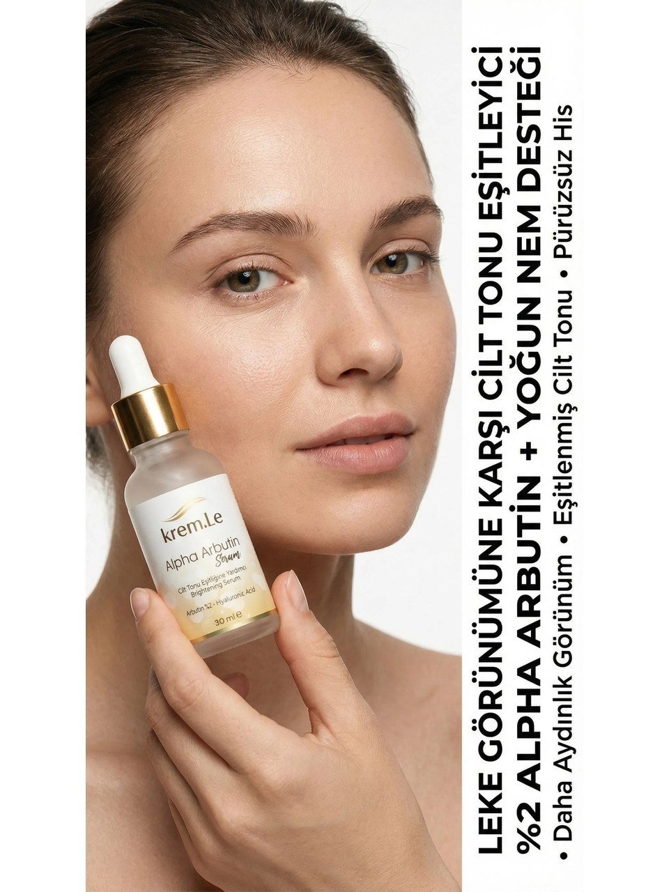 Alpha Arbutin Serum - %2 Arbutin & Hyaluronic Acid | Leke Karşıtı, Ton Eşitleyici, Aydınlatıcı 30 ml