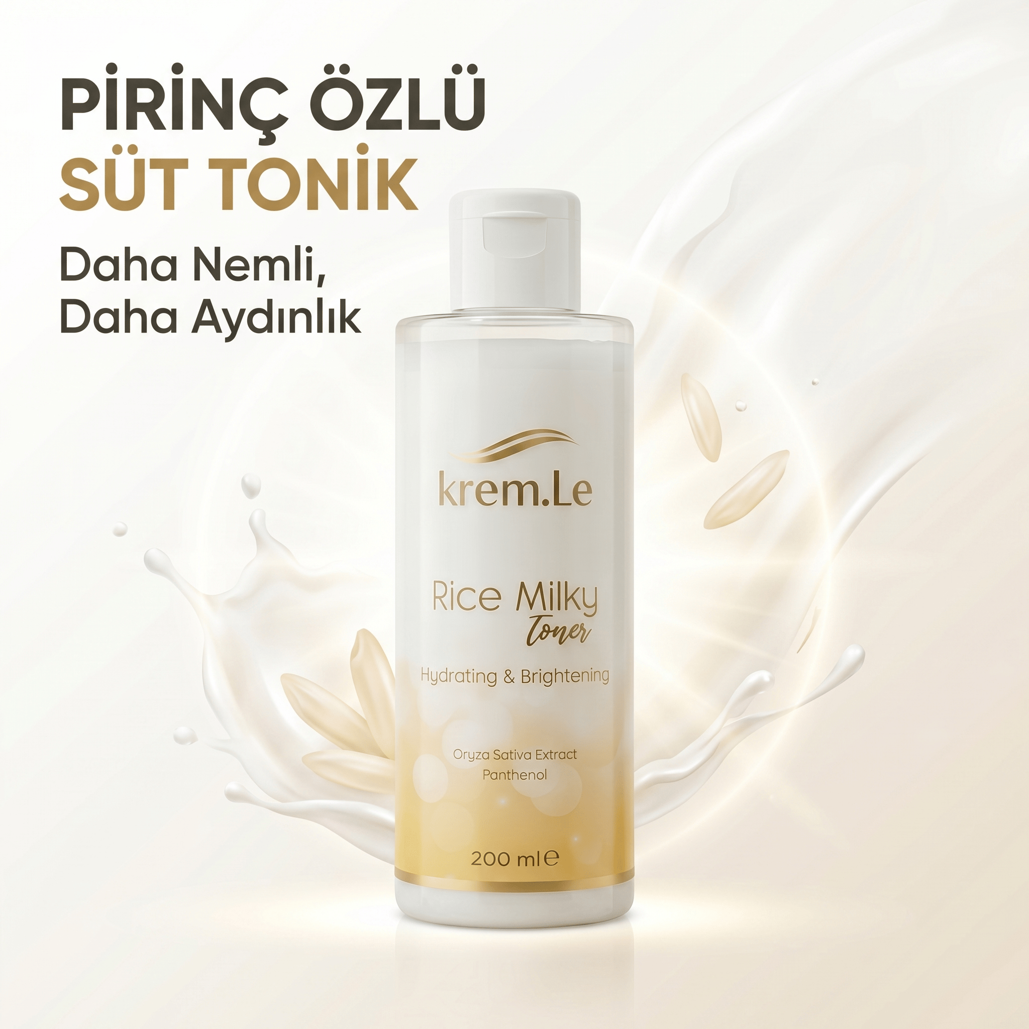 krem.Le 2'li Bakım Seti: Yüz Temizleme Yağı ve Aydınlatıcı Pirinç Toniği - Cleansing Oil & Rice Milky Toner