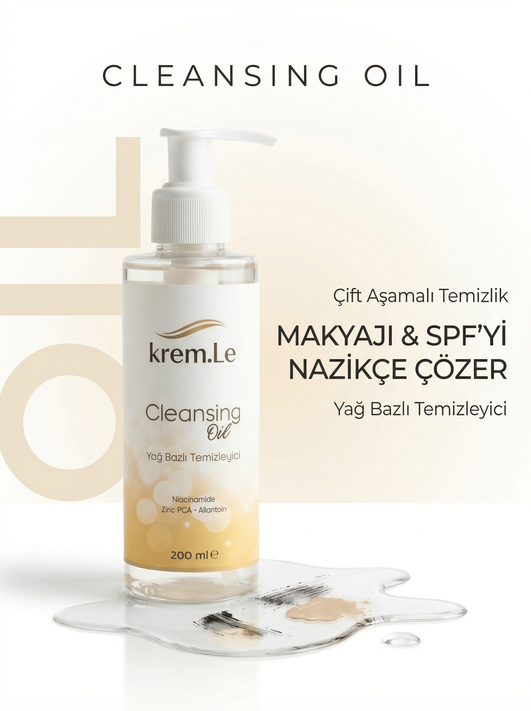 krem.Le 2'li Bakım Seti: Yüz Temizleme Yağı ve Aydınlatıcı Pirinç Toniği - Cleansing Oil & Rice Milky Toner