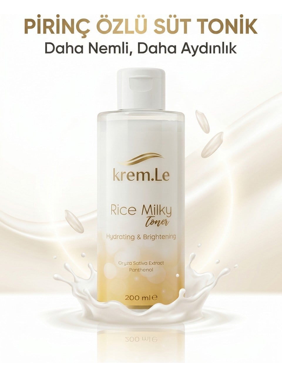 Pirinç Özlü Leke Karşıtı Aydınlatıcı Ton Eşitleyici Nemlendirici Süt Tonik - Rice Milky Toner 200 ml