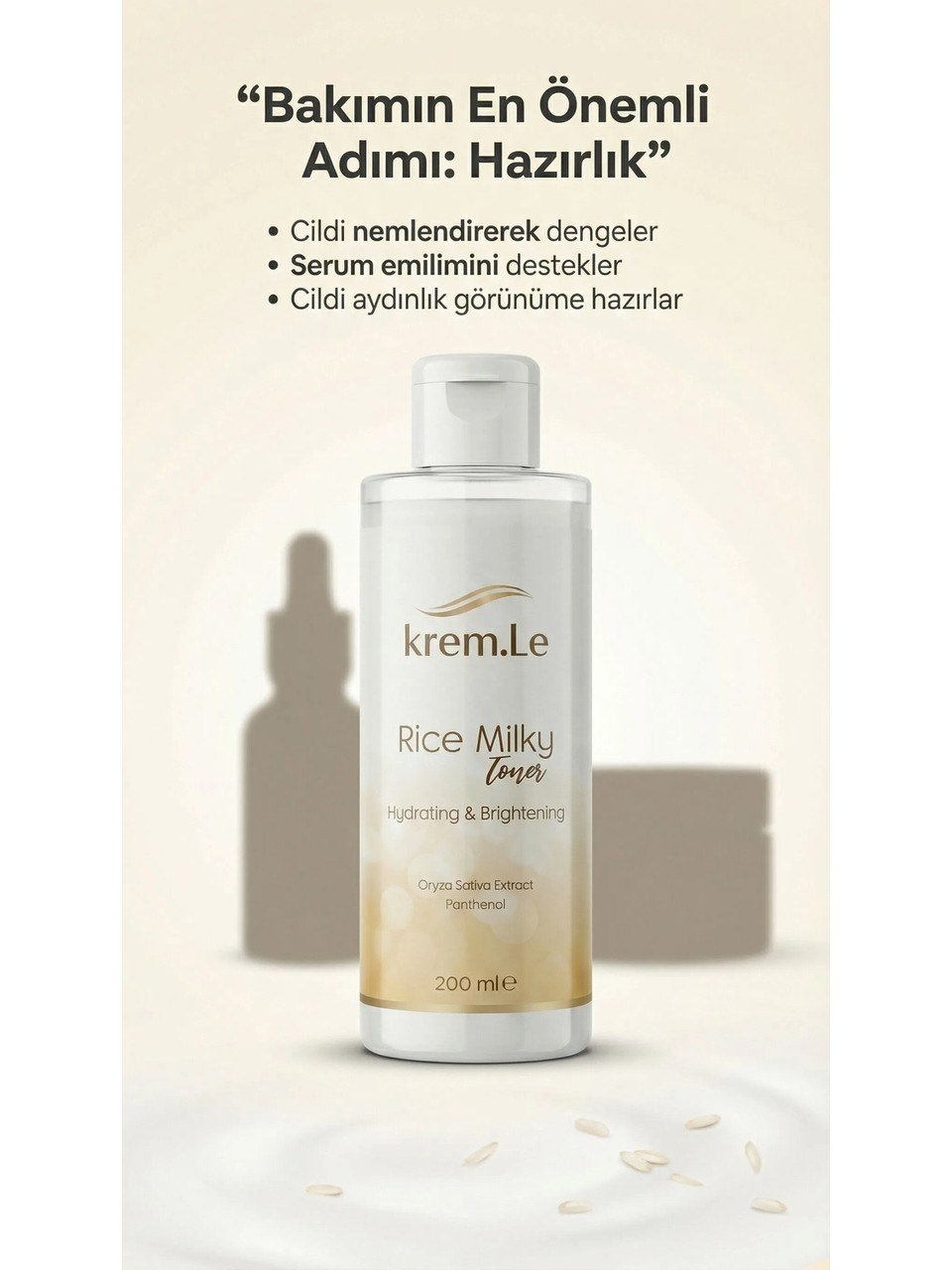 Pirinç Özlü Leke Karşıtı Aydınlatıcı Ton Eşitleyici Nemlendirici Süt Tonik - Rice Milky Toner 200 ml
