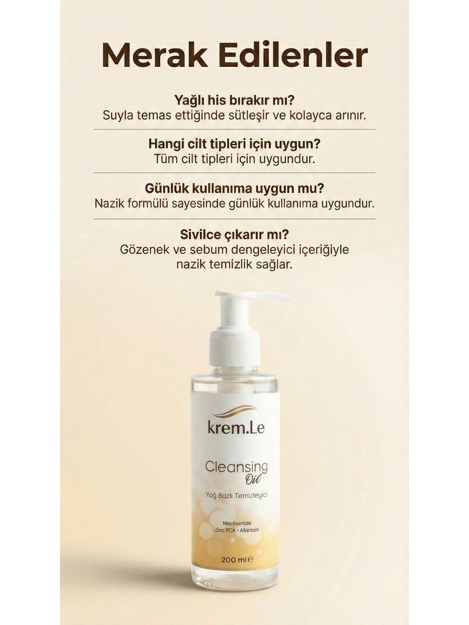 Yüz ve Vücüt İçin Arındırıcı Siyah Nokta Karşıtı Temizleme Yağı - Cleansing Oil 200ml