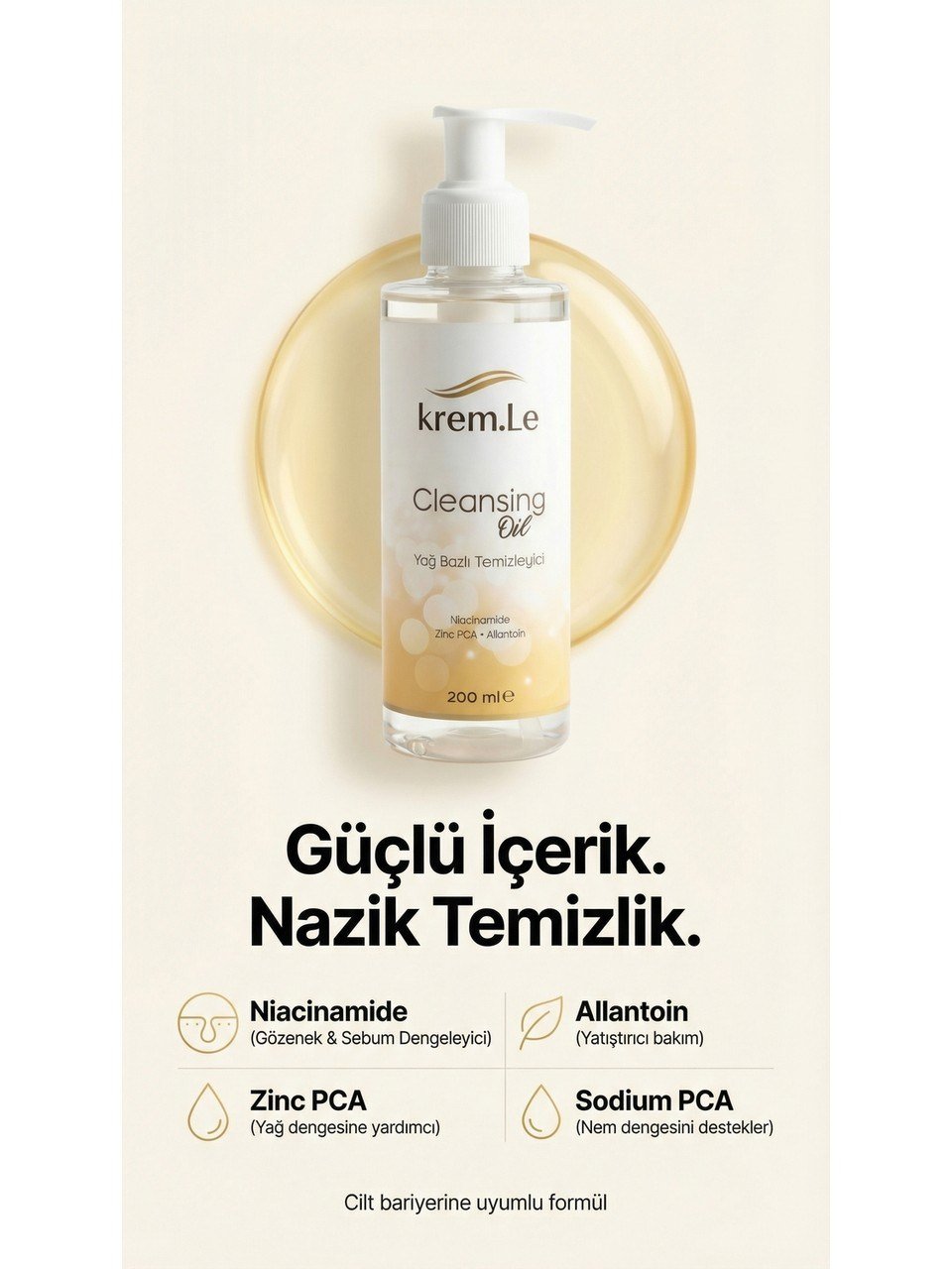 Yüz ve Vücüt İçin Arındırıcı Siyah Nokta Karşıtı Temizleme Yağı - Cleansing Oil 200ml