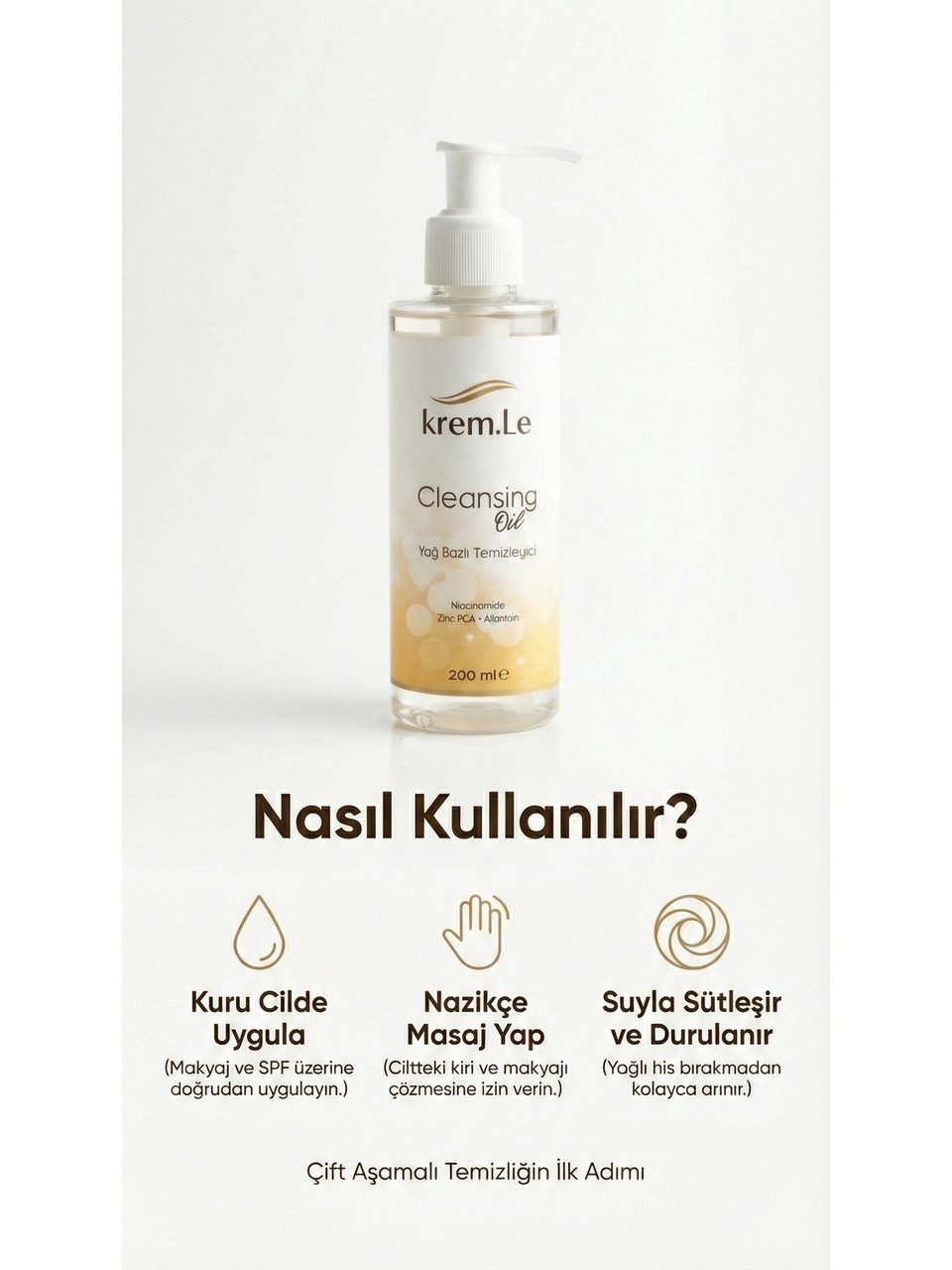 Yüz ve Vücüt İçin Arındırıcı Siyah Nokta Karşıtı Temizleme Yağı - Cleansing Oil 200ml