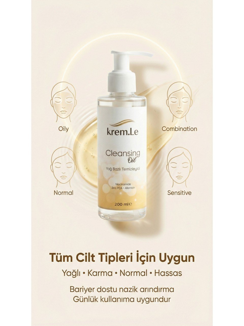 Yüz ve Vücüt İçin Arındırıcı Siyah Nokta Karşıtı Temizleme Yağı - Cleansing Oil 200ml