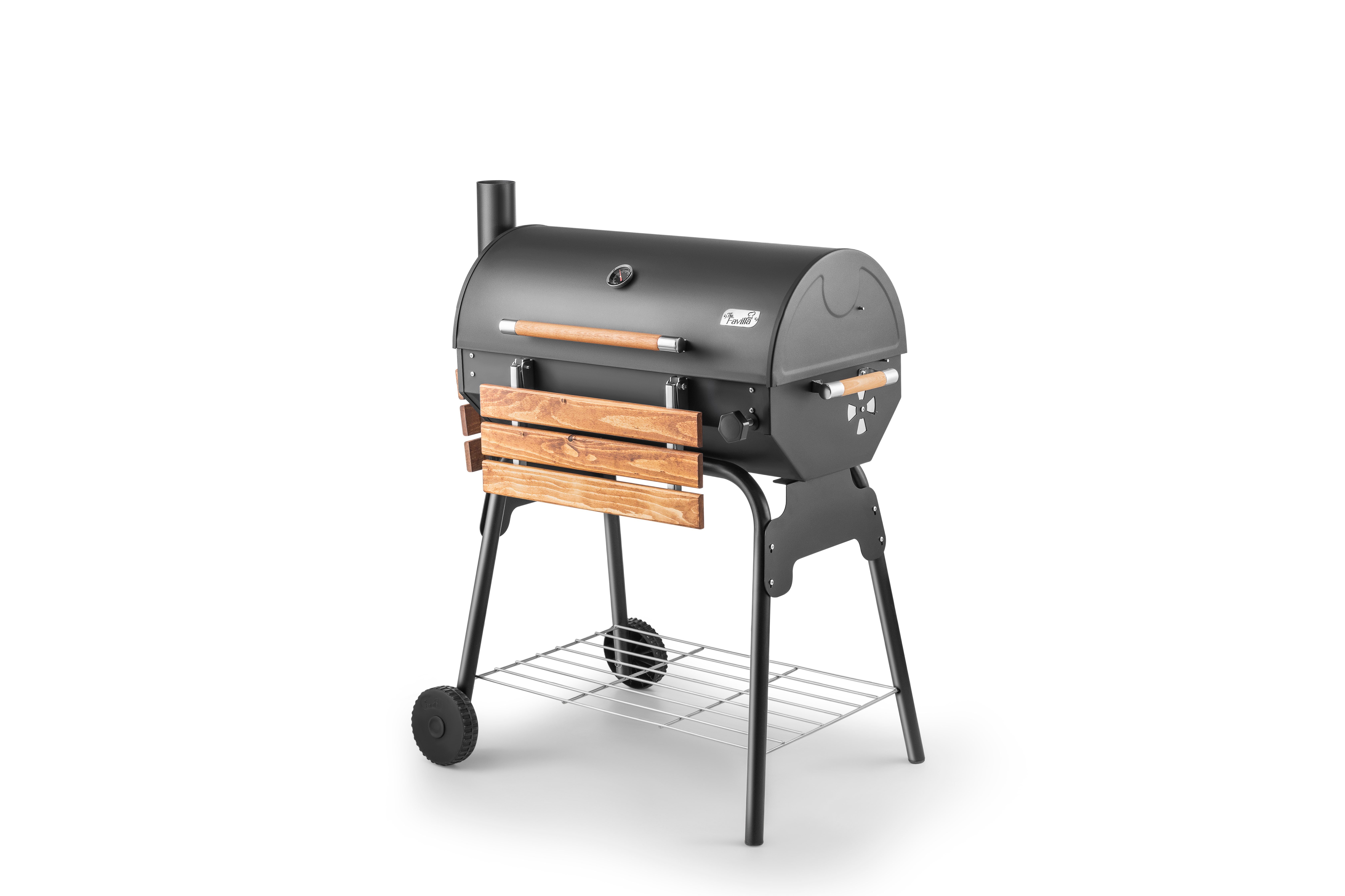 Grillia Grillord‑75 Kömürlü Barbekü (1 Adet Döküm Izgaralı) + Hediye Seti (Önlük + Kılıf)