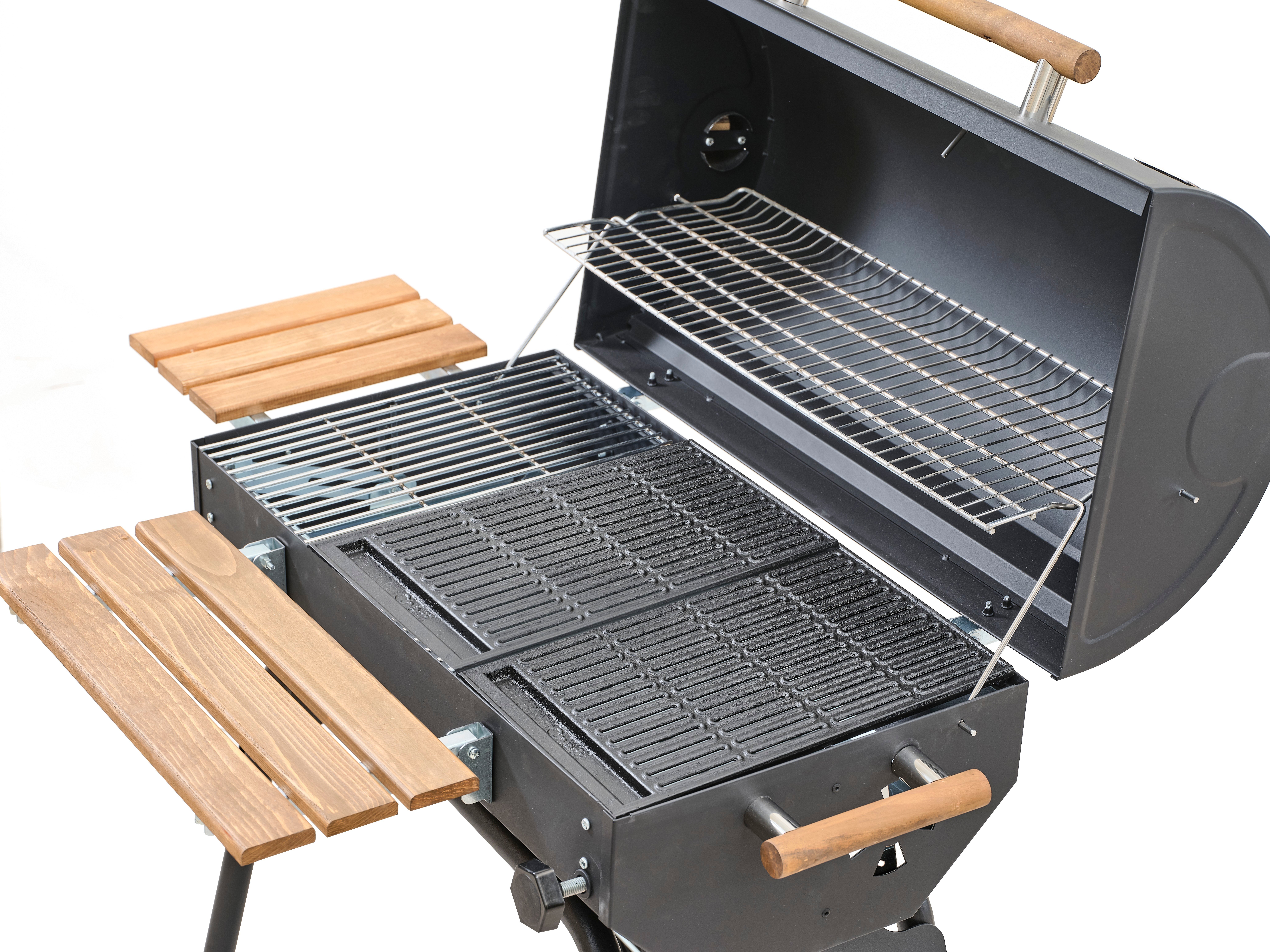 Grillia Grillord‑75 Kömürlü Barbekü (1 Adet Döküm Izgaralı) + Hediye Seti (Önlük + Kılıf)