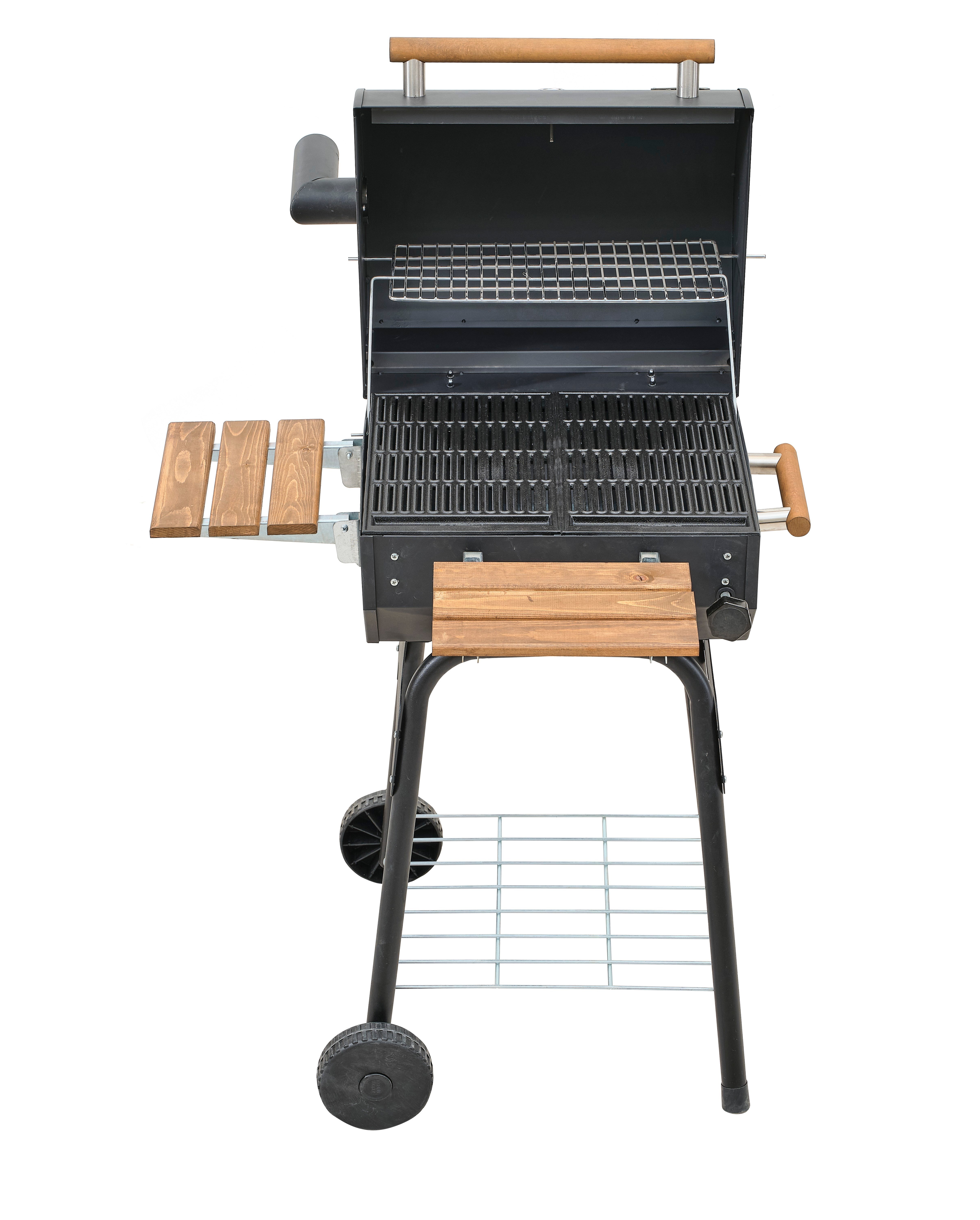 Grillord‑50 Kömürlü Barbekü (1 Adet Döküm Izgaralı) + Hediye Seti (Önlük + Kılıf)